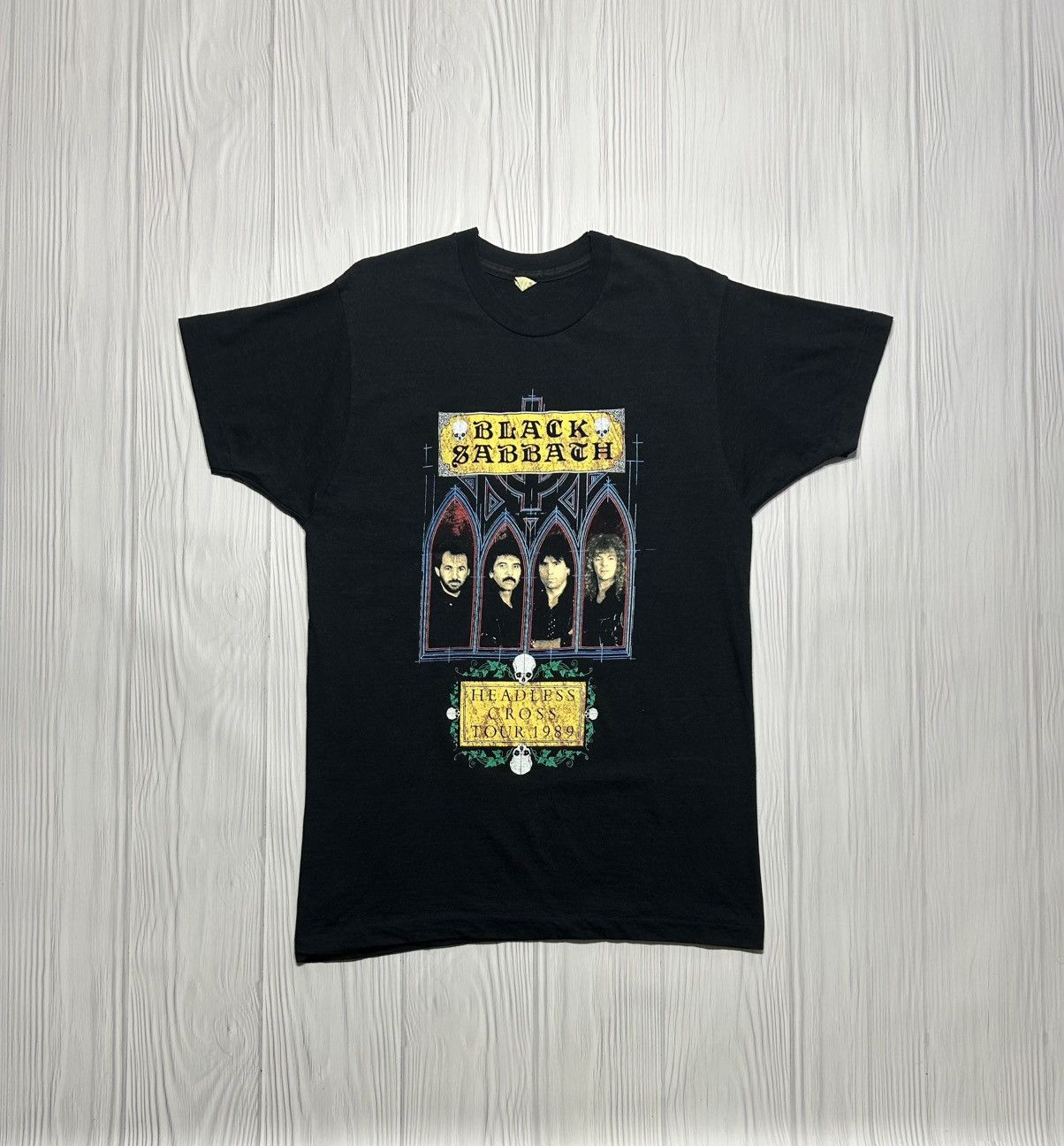 Band Tees Black Sabbath Ozzy Osbourne Headless Cross Tour 1989 T-Shirt Size US XL / EU 56 / 4 - 1 Thumbnail