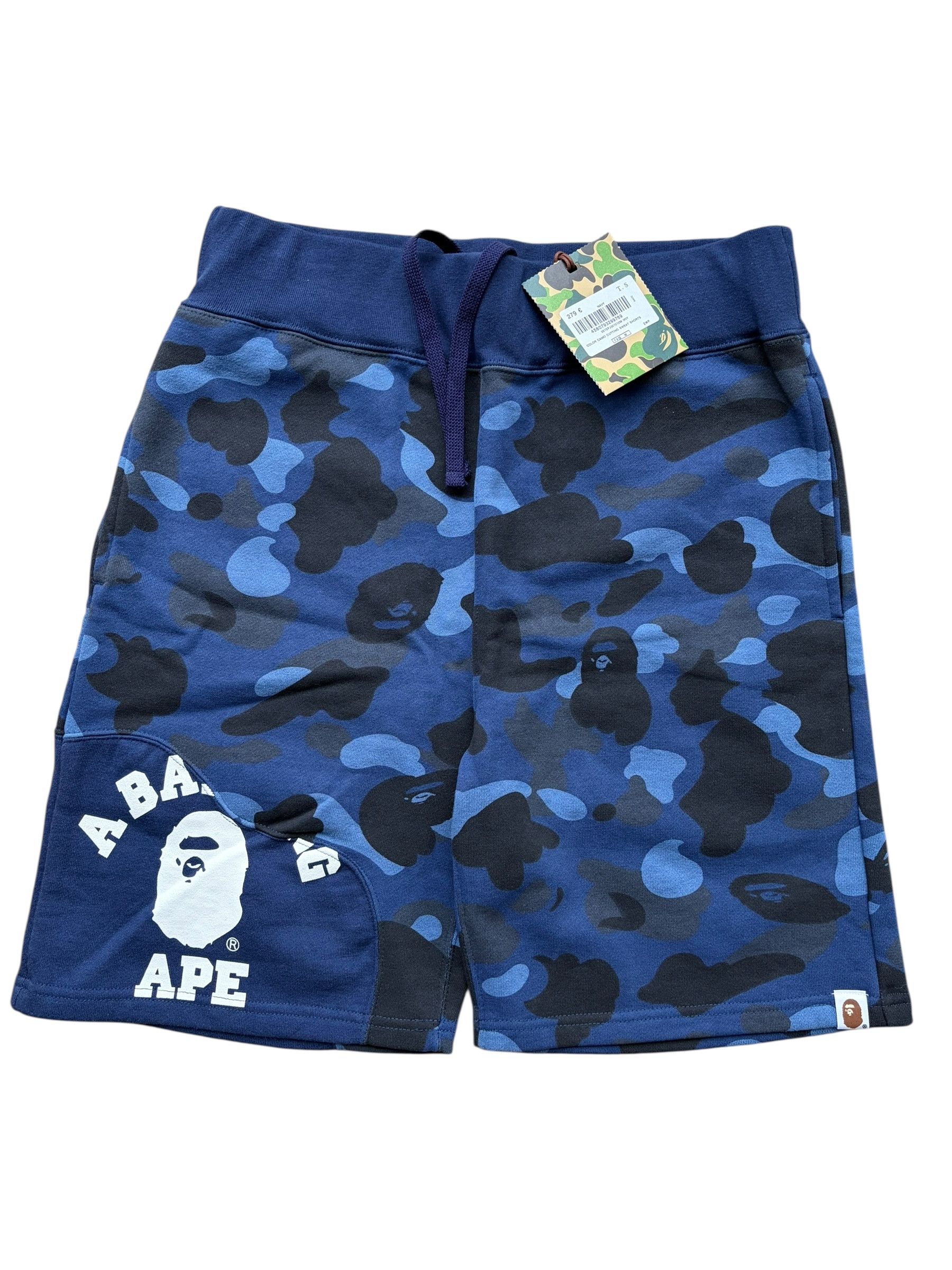 Bape Bape Blue Camo White College Logo Shorts Size US 30 / EU 46 - 1 Thumbnail