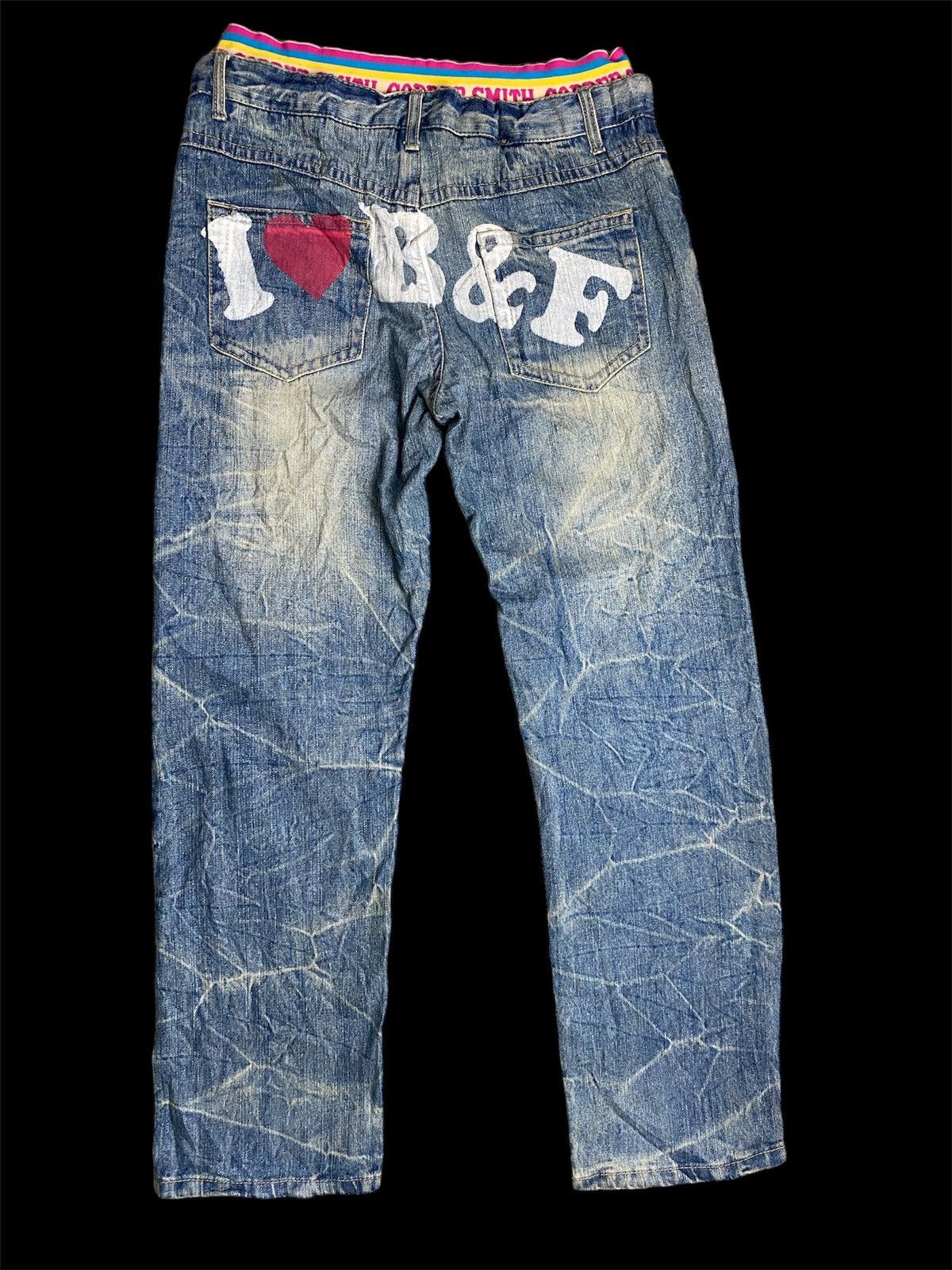 Hysteric Glamour × If Six Was Nine JAPANESE BRAND DISTRESED COPPER SMITH DOUBLE WAIST JEANS Size US 34 / EU 50 - 4 Thumbnail