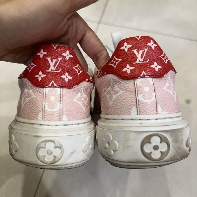 Louis Vuitton Louis Vuitton Stylish Pink Leather Sneakers - Size US 6.5 / EU 39-40 - 6 Thumbnail