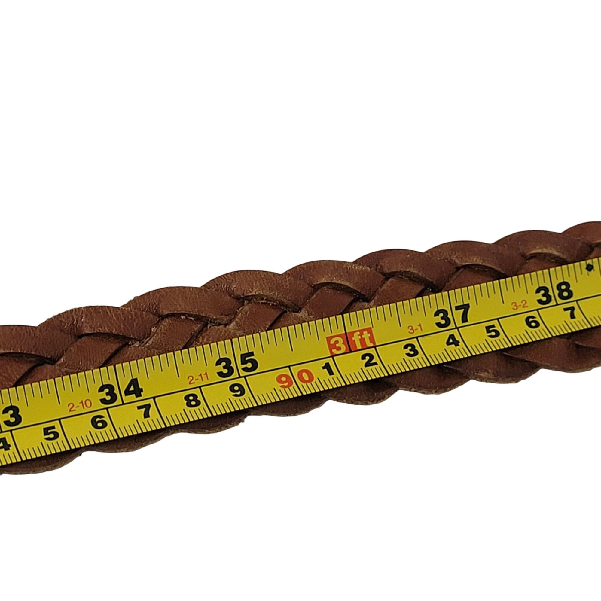 Liz Claiborne Vtg Western Boho Camel Brown Braided Weaved Genuine Leather Size ONE SIZE - 10 Thumbnail