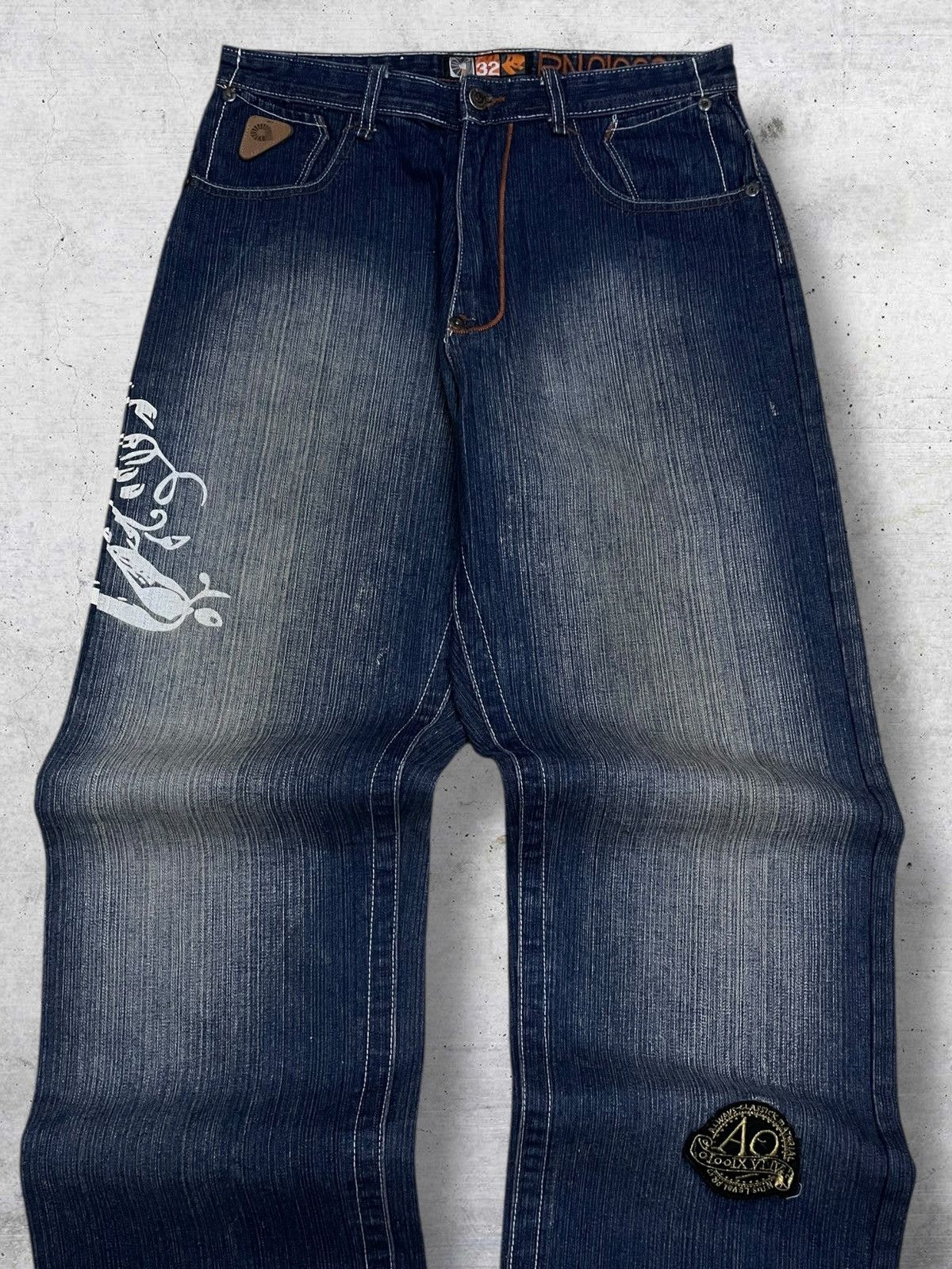 Japanese Brand AKADEMIKS ART BAGGY STREETWEAR AESTHETIC BAGGY RAPPER DENIM Size US 31 - 12 Thumbnail