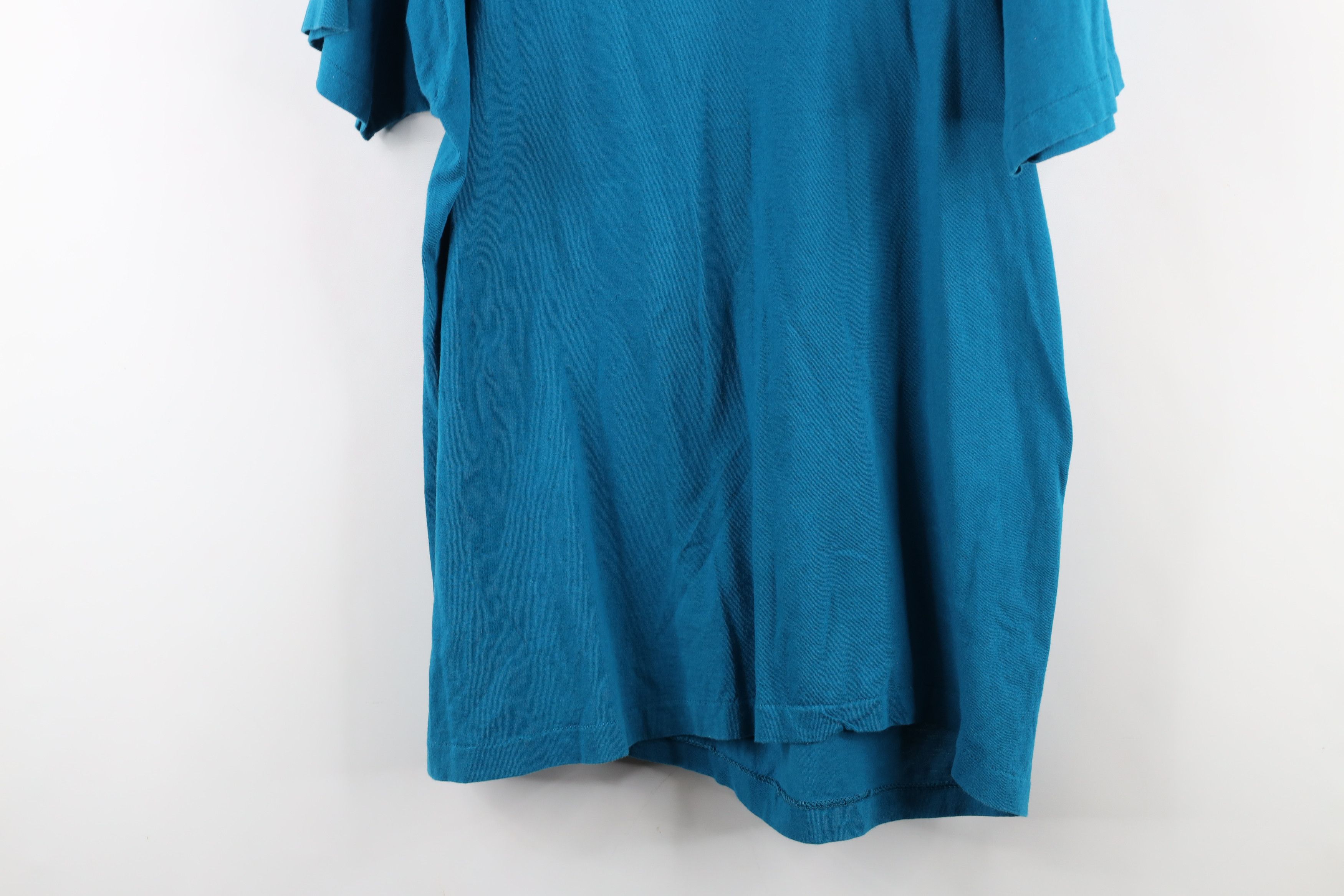 Vintage Vintage 90s Streetwear Blank Pocket T-Shirt Blue Cotton USA Size US XL / EU 56 / 4 - 14 Thumbnail