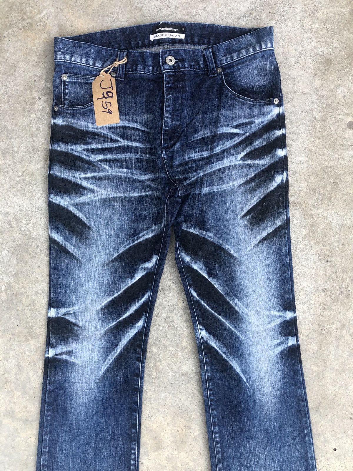 semanticdesign Japanese Semantic Design Flared Jeans Distressed Jeans Size US 31 - 3 Thumbnail