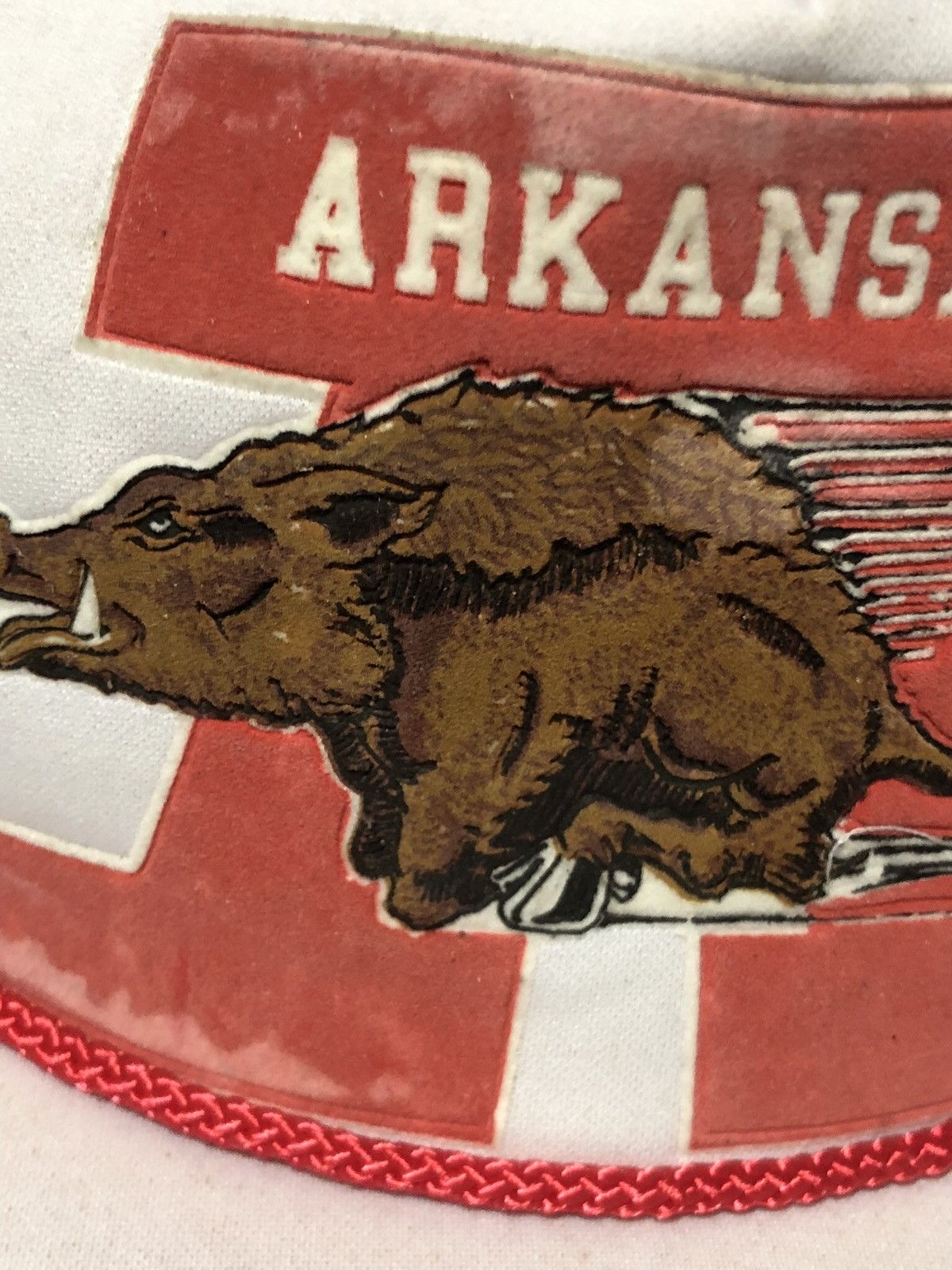 Vintage 80s Arkansas Razorbacks University Trucker Cap Size ONE SIZE - 2 Thumbnail