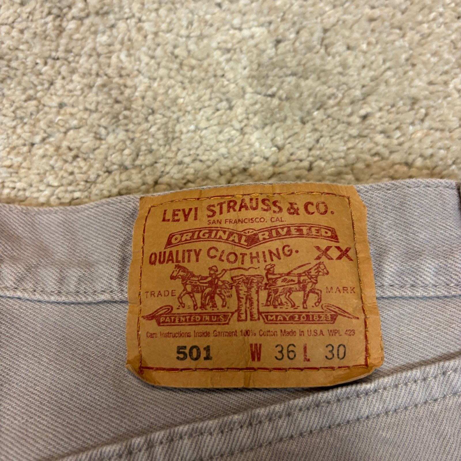 Levi's × Vintage Vintage 90s Levi's 501 Straight Leg Gray Denim Jeans 36x30 Size US 36 / EU 52 - 5 Thumbnail
