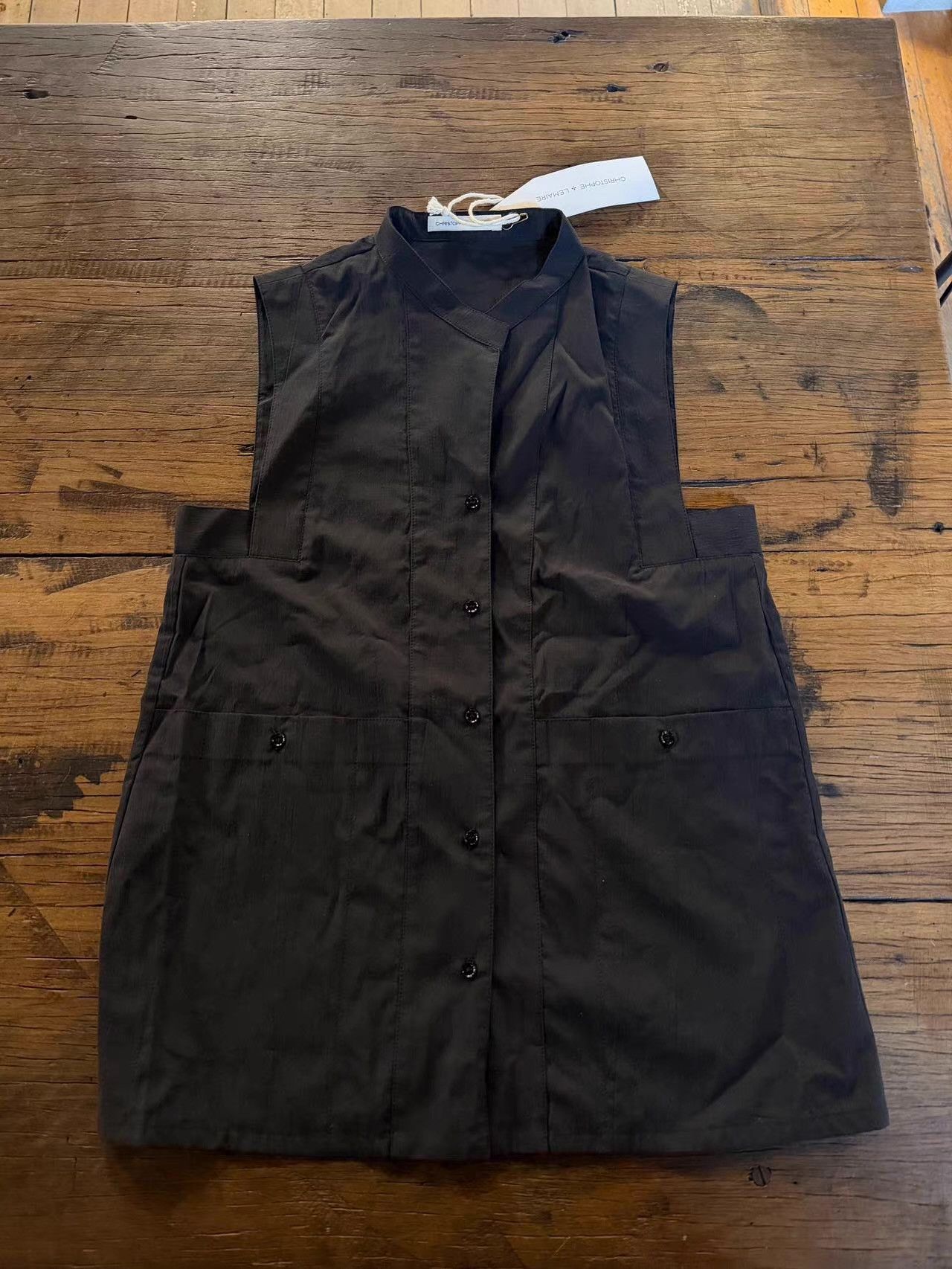 Christophe Lemaire CHRISTOPHE LEMAIRE Early Women's Black Sleeveless Blouse Ｑ25 Size XS / US 0-2 / IT 36-38 - 4 Thumbnail