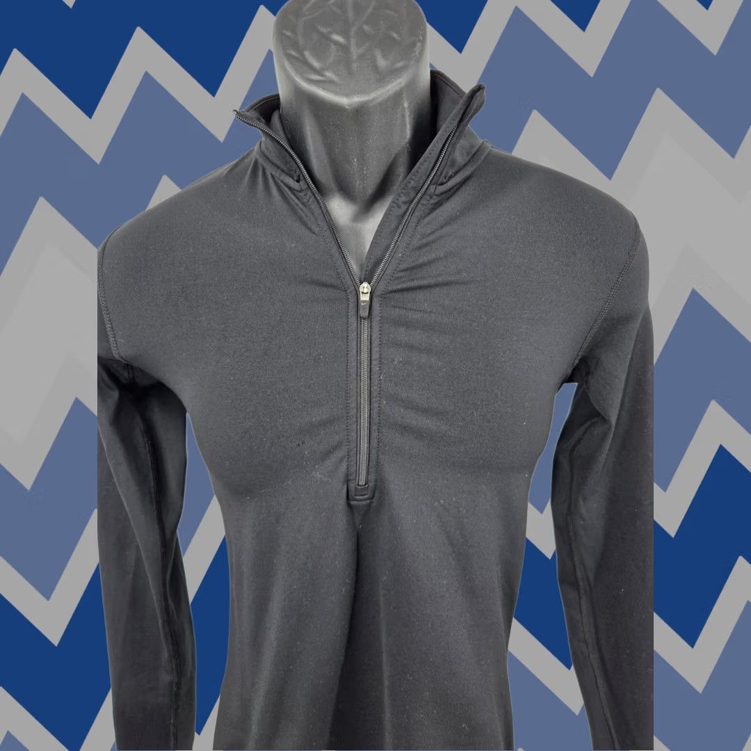 Nike Nike Pro Women's Top Shirt S Black 1/2-Zip Dri-Fit Stretch Long-Sleeve Pullover Casual Activewear Nike Therma Size S / US 4 / IT 40 - 1 Thumbnail