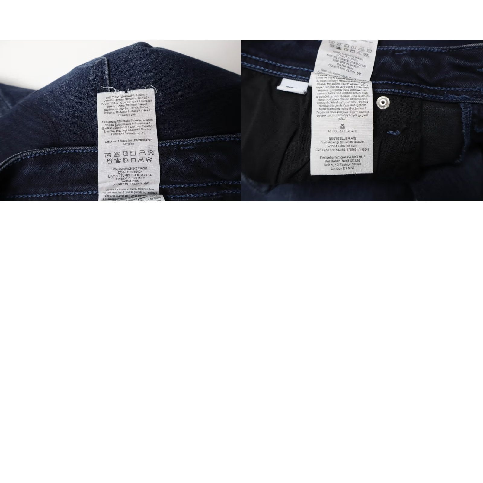 Jack & Jones JACK & JONES Slim/Glenn Jeans Men's W31/L34 Dark Blue Faded Whiskers Stretched Jeans Slim Mens W31/L34 Blue 90s-style? Size US 31 - 8 Thumbnail