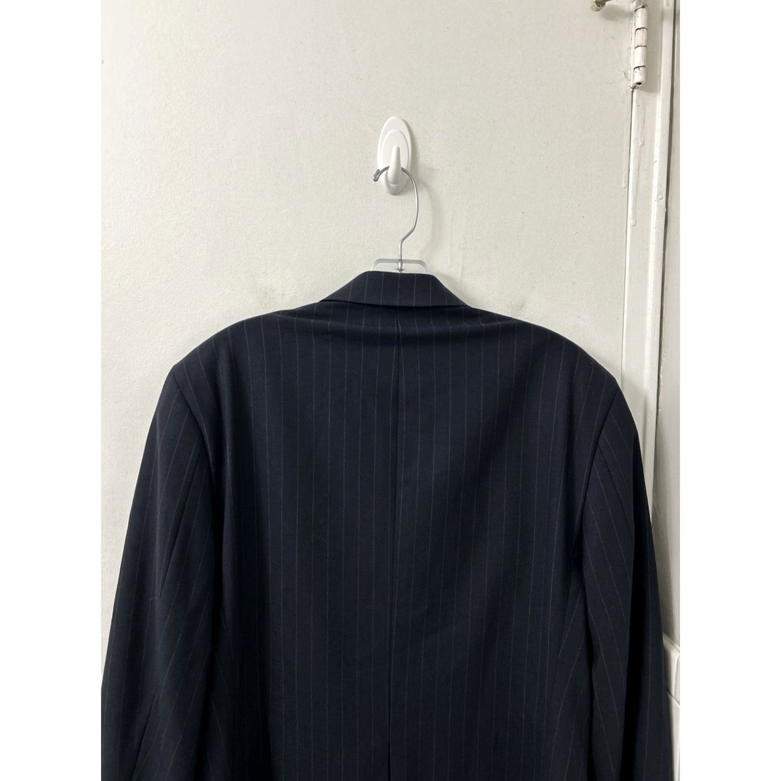 Brooks Brothers Brooks Brothers 346 Blazer Mens 42S Navy Pinstripe 97% Wool Stretch Jacket Size 42R - 7 Thumbnail