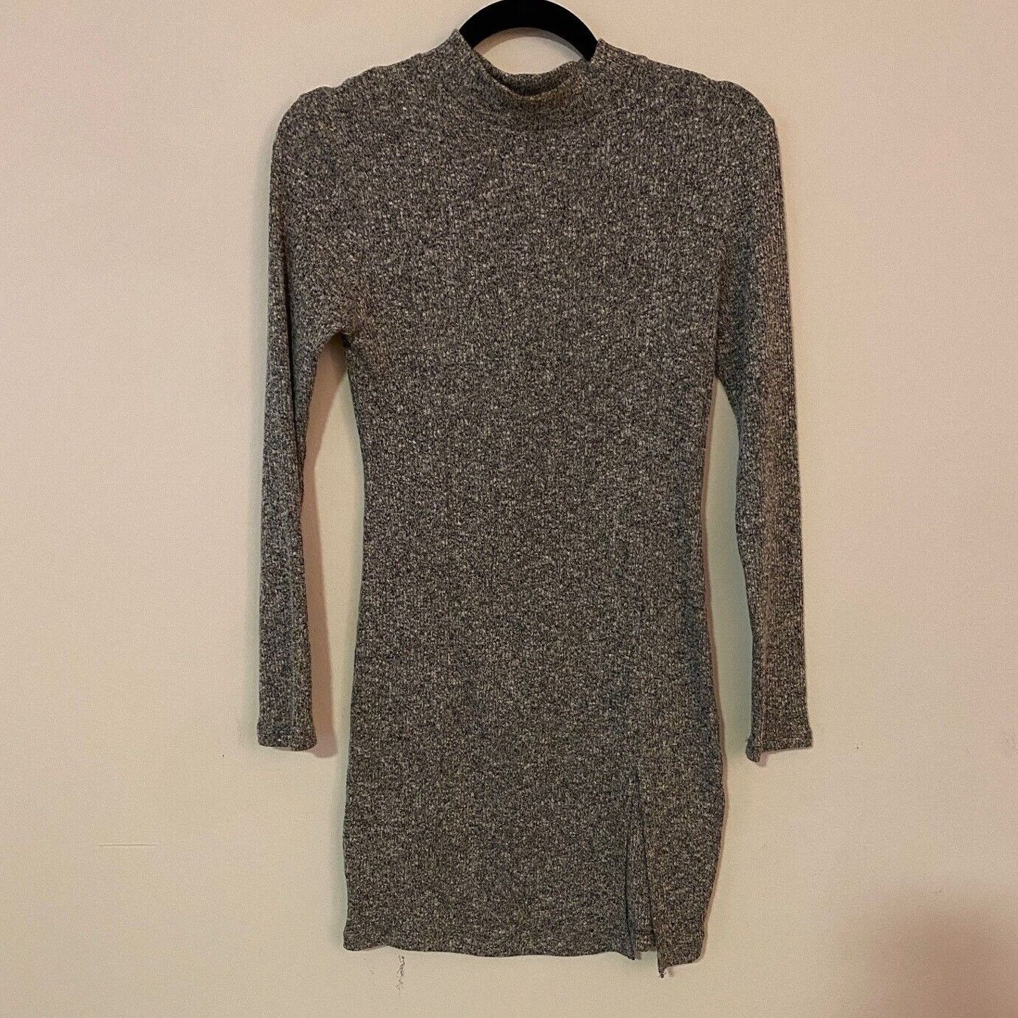 Other Better Be Marled Grey Knit Mock Neck Long Sleeve Mini M Size M / US 6-8 / IT 42-44 - 4 Thumbnail