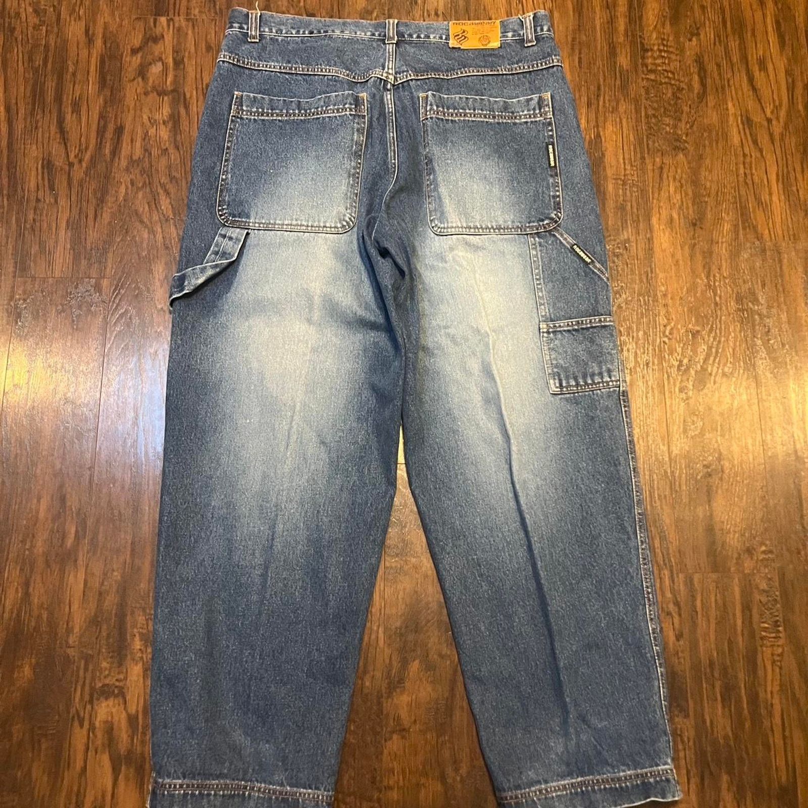 Rocawear Vintage Baggy Roca Wear Light Wash Jeans Size US 39 - 3 Thumbnail