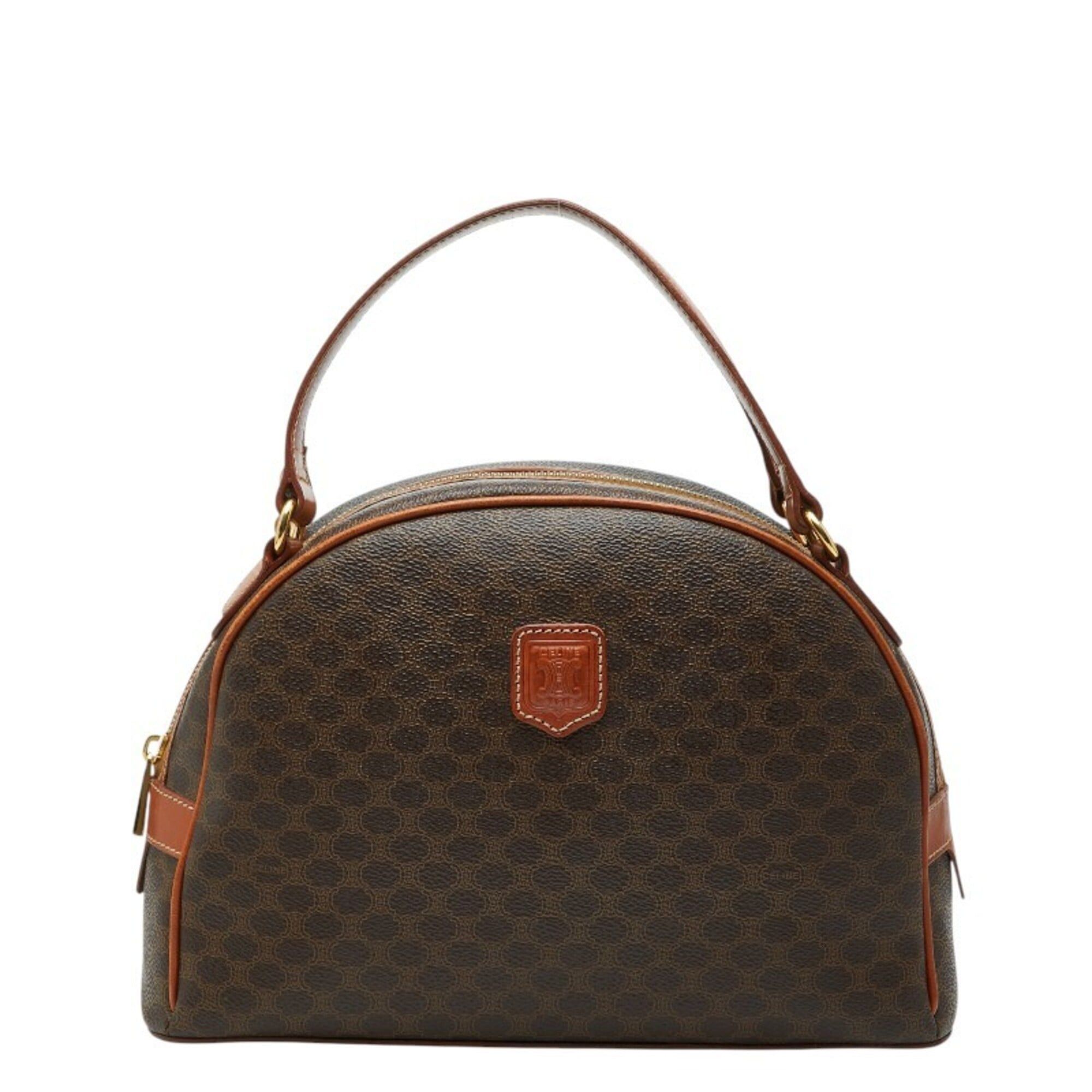 Celine Celine Macadam Handbag, Brown Leather, Women's CELINE Size ONE SIZE - 1 Thumbnail