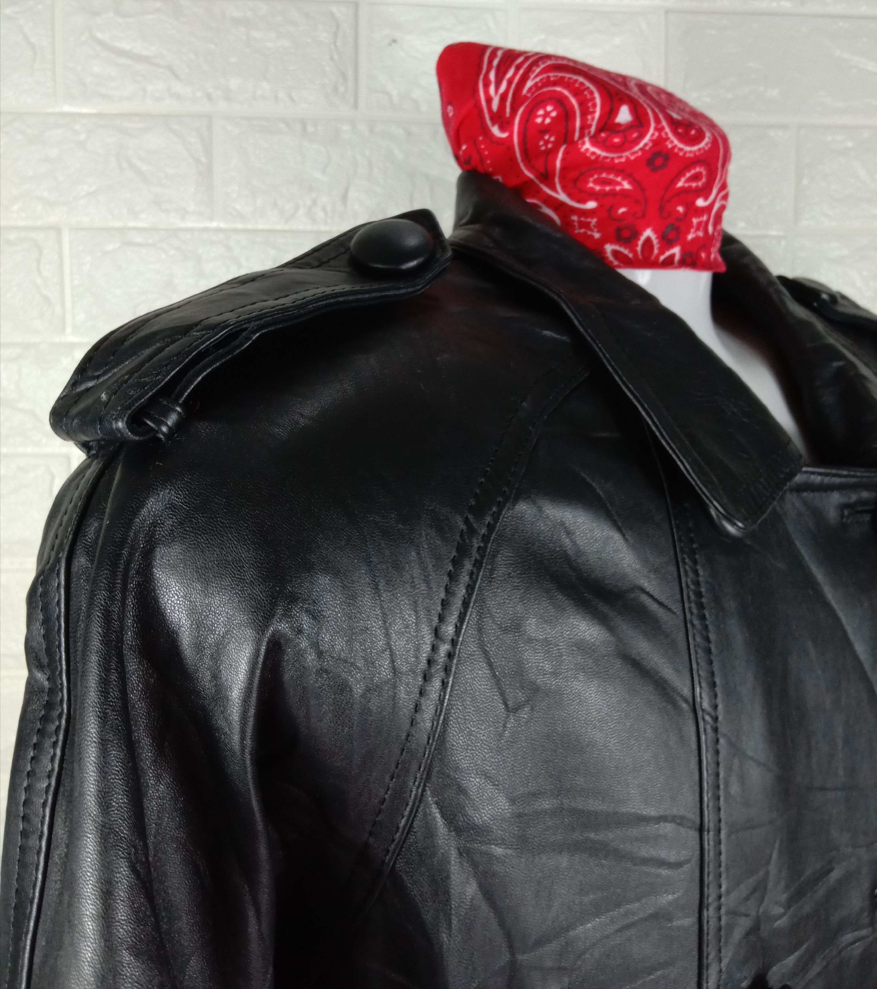 Japanese Brand Vintage Black Leather Jacket Size US L / EU 52-54 / 3 - 6 Thumbnail