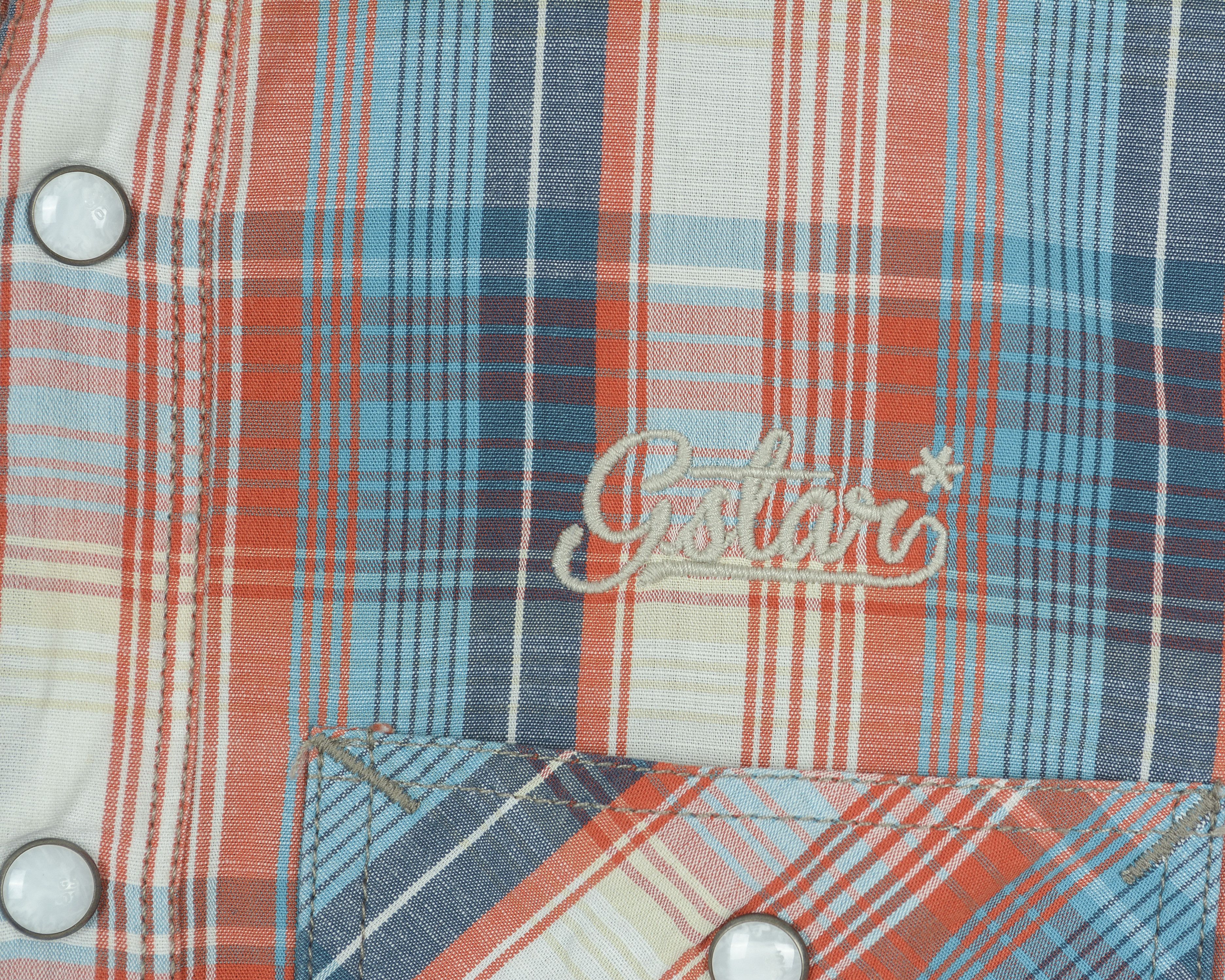G-Star League Cortina Roll Up Shirt L/S Check Western Pearl Snap Size US S / EU 44-46 / 1 - 3 Thumbnail