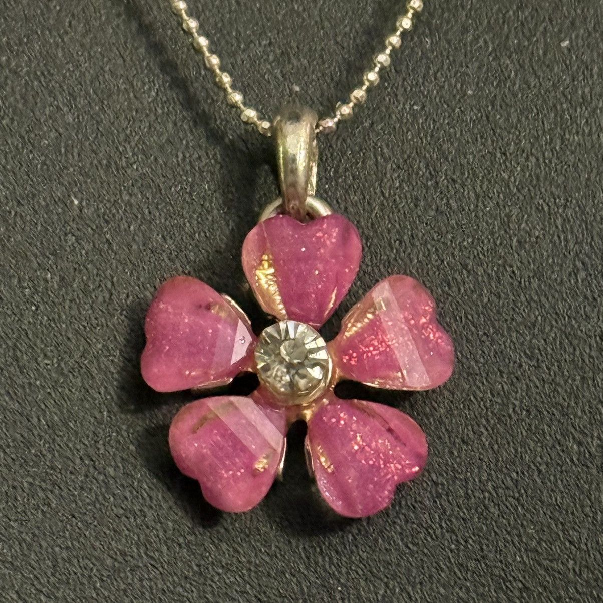 Other Cool Jewels silver tone pink flower pendant necklace Size ONE SIZE - 6 Thumbnail