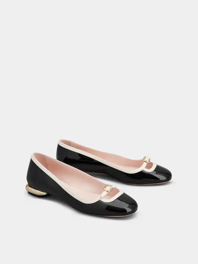Roger Vivier o1s22i1n0824 Viv' Podium Ballerinas Flats in Black Size US 10 / IT 40 - 2 Thumbnail