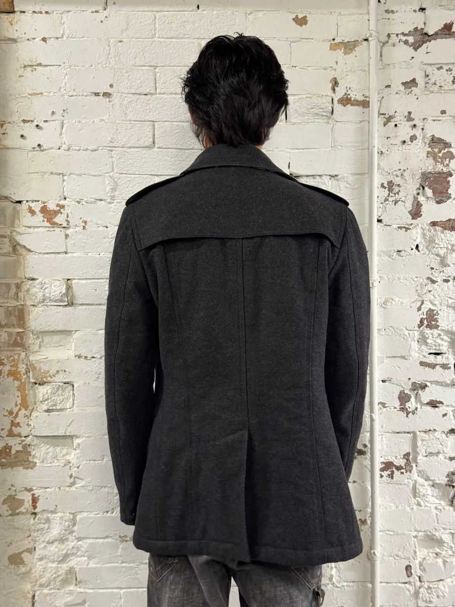 Dolce & Gabbana 2000s Dolce & Gabbana Grey Classy Wool Caban Jacket Size US L / EU 52-54 / 3 - 3 Thumbnail