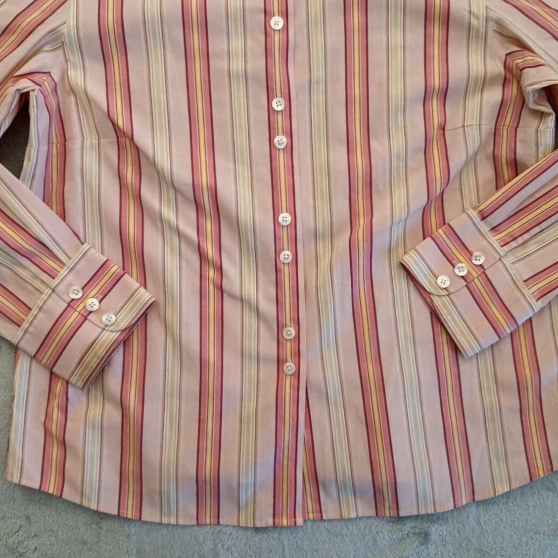 Talbots Talbots Shirt Petites Womens 12P Pink Striped Long Sleeve Button Up Womens Mens? Size XL / US 12-14 / IT 48-50 - 3 Thumbnail