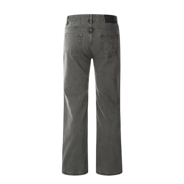 VIBE Fashion back pocket embroidery washed distressed jeans y2k Size US 32 / EU 48 - 2 Thumbnail