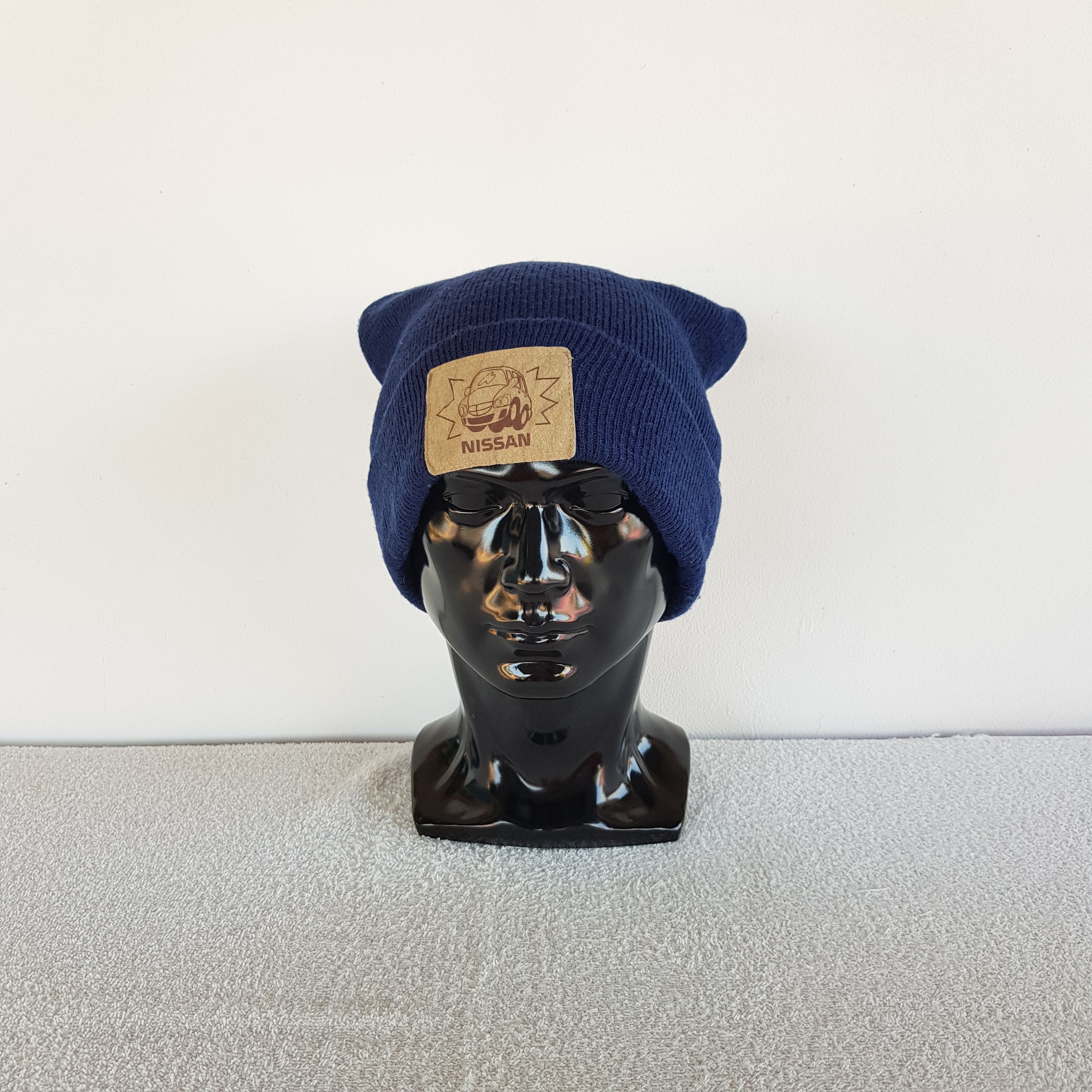 Japanese Brand Vintage Nissan Beanie 90s Racing Japan Knitted Snow Caps Hat Size ONE SIZE - 2 Thumbnail