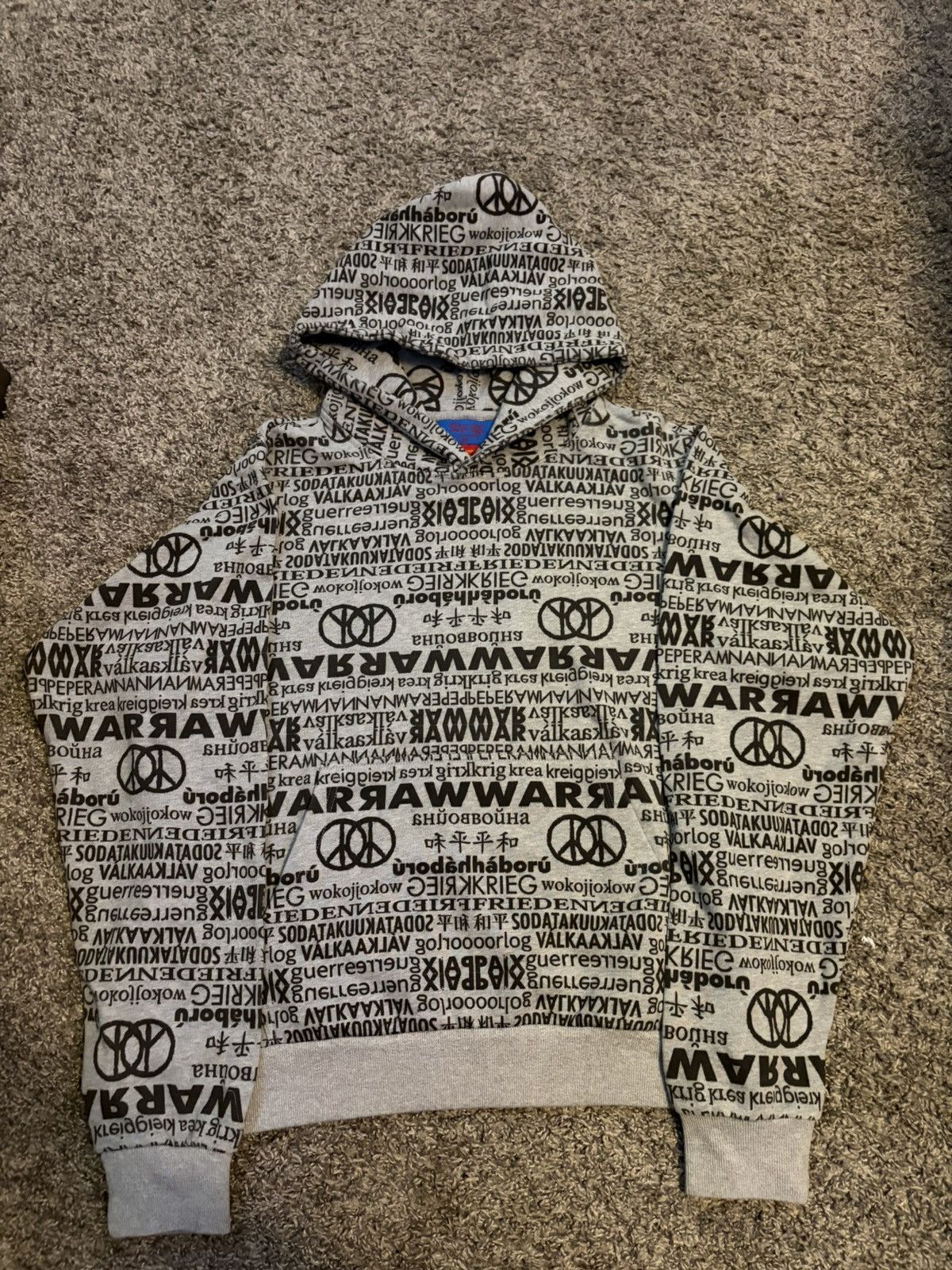 Other Peaceinwar grey protest hoodie Size US M / EU 48-50 / 2 - 1 Thumbnail