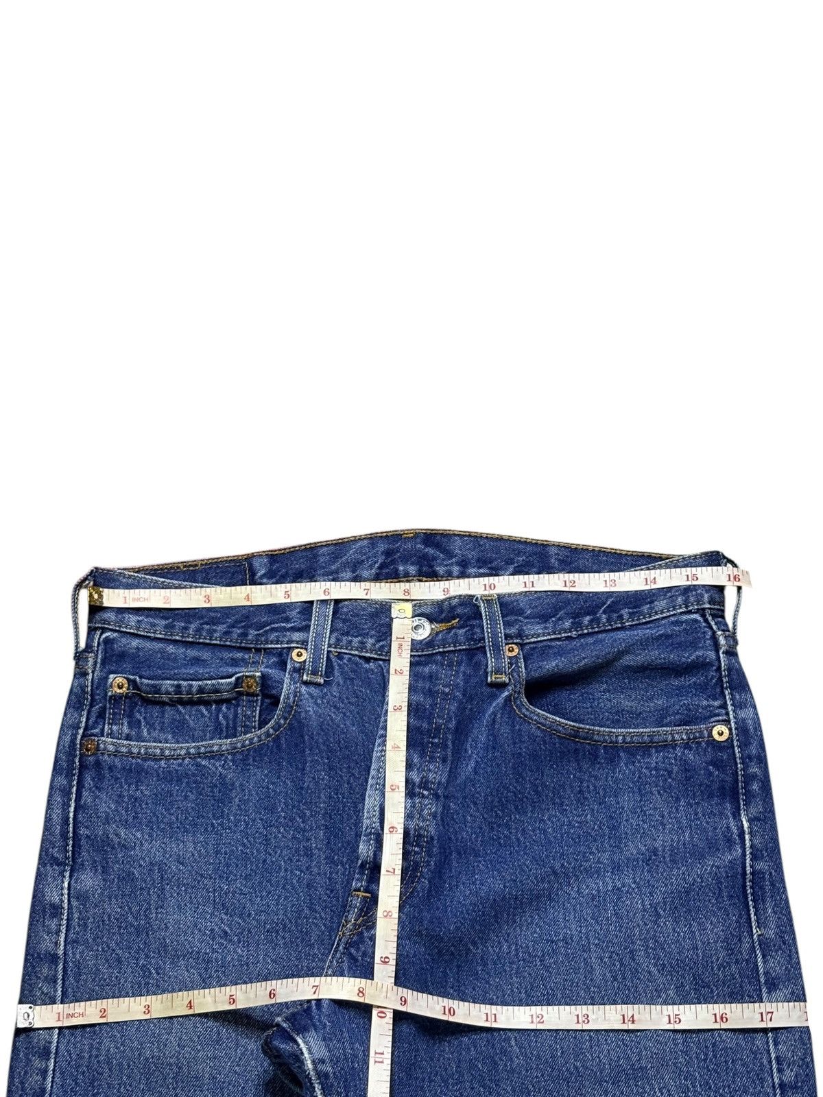 Levi's Vintage 90s Levis 501 Blue Wash Distress Loose Baggy Jeans Size US 31 - 11 Thumbnail