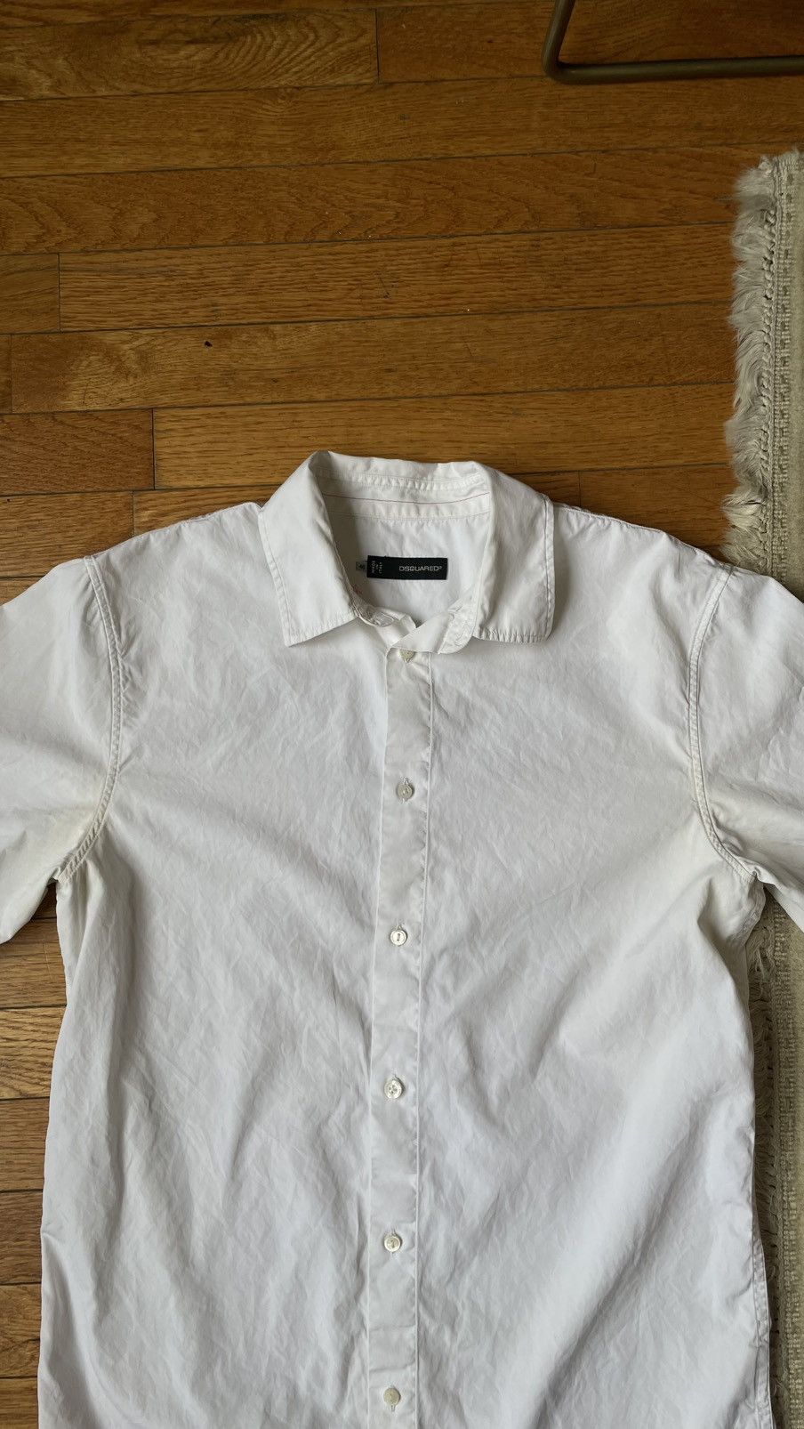 Dsquared2 DSquared2 Made in Italy White Buttonup with Painter Sleeves Size US S / EU 44-46 / 1 - 2 Thumbnail