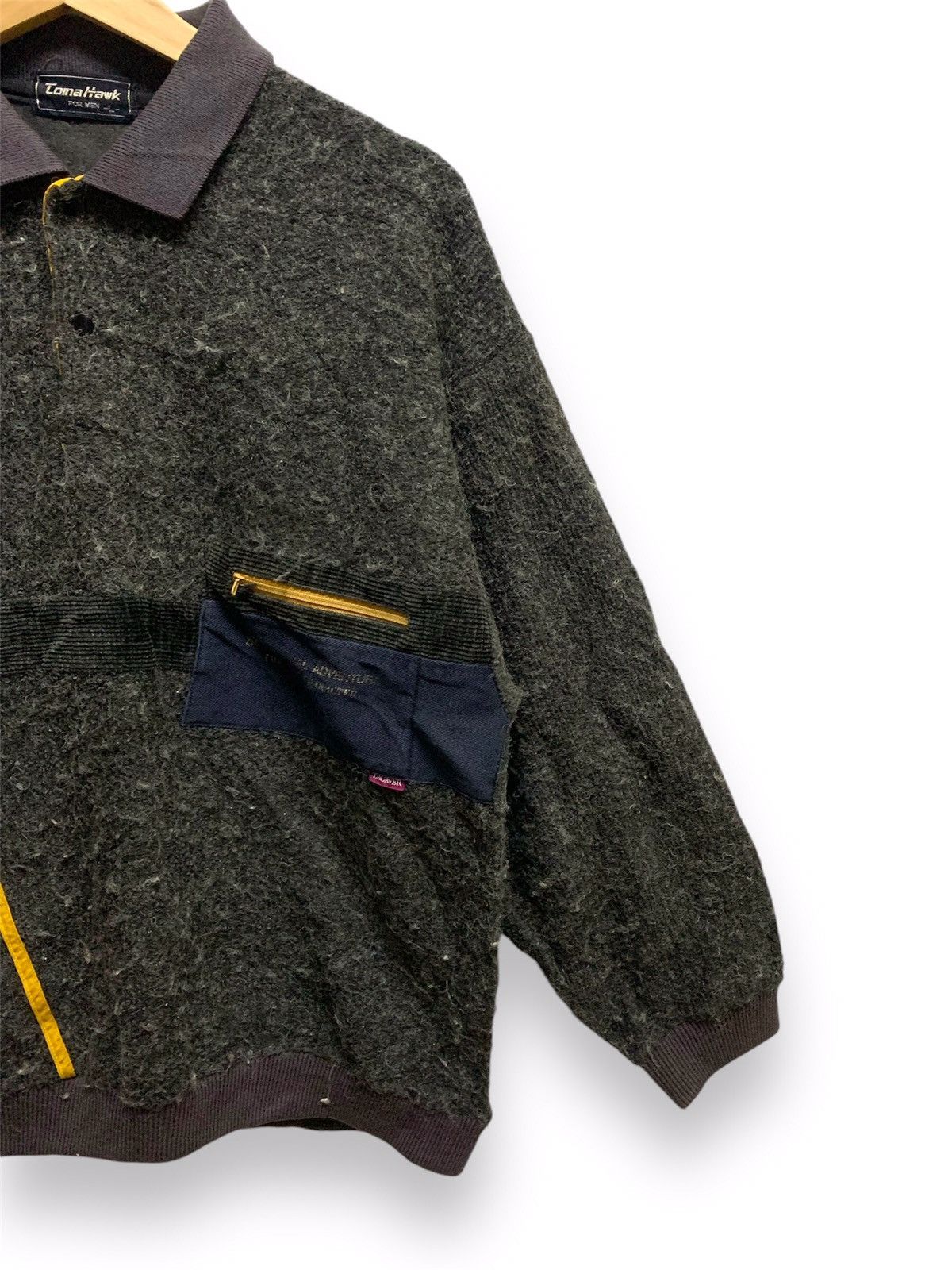 Japanese Brand TOMAHAWK Sweatshirts Fur Collar Button Up Size US M / EU 48-50 / 2 - 4 Thumbnail