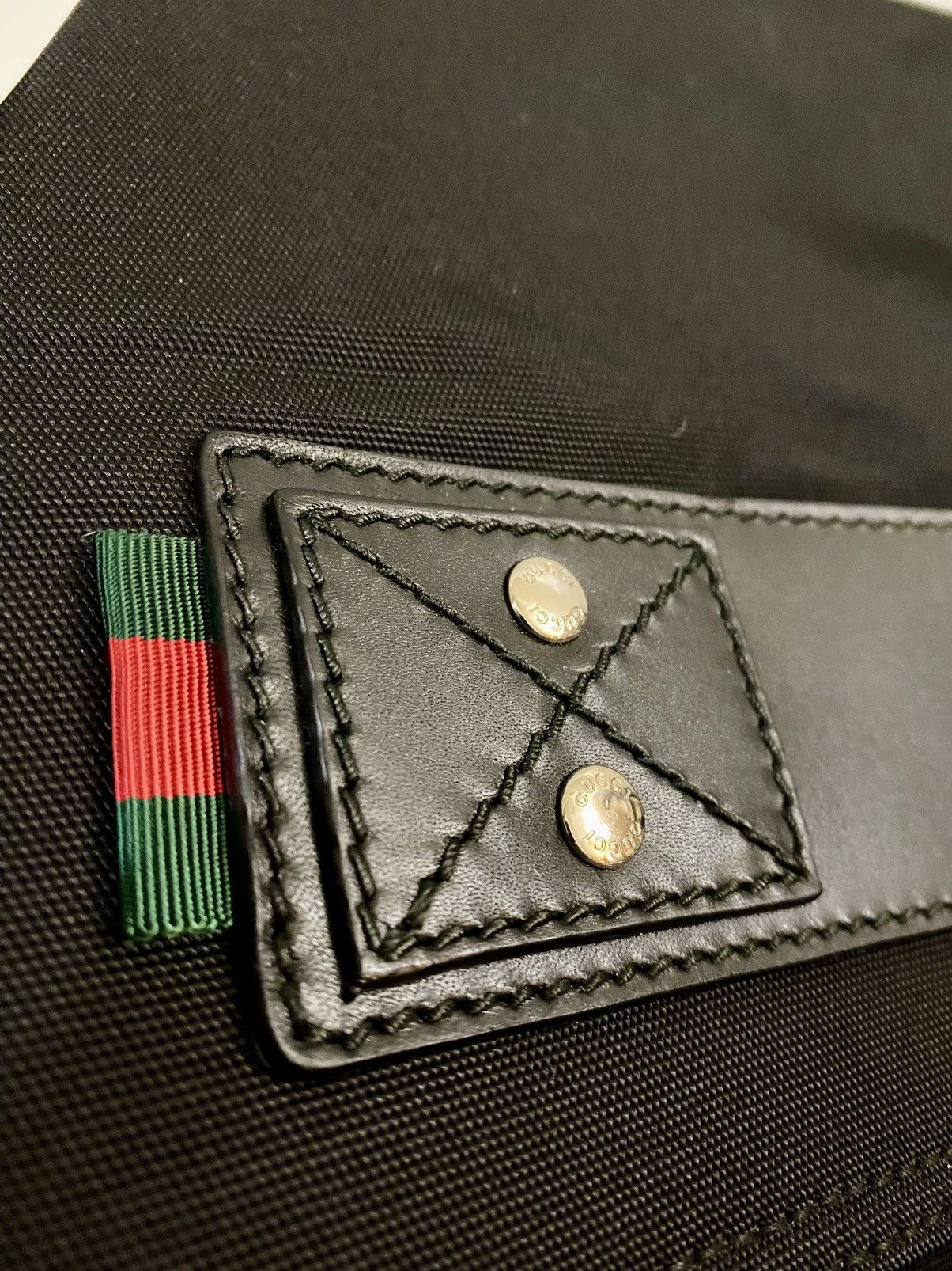 Gucci Gucci 🇮🇹 Nero ballistic nylon messenger bag unisex NEW Size ONE SIZE - 8 Thumbnail