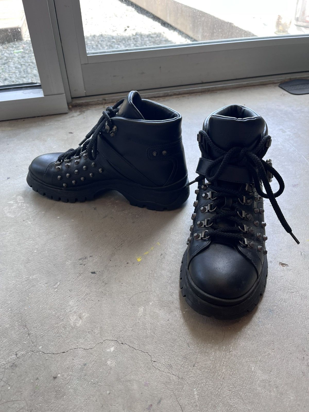 Prada Prada Block Combat leather biker boots Size US 9.5 / IT 39.5 - 2 Thumbnail