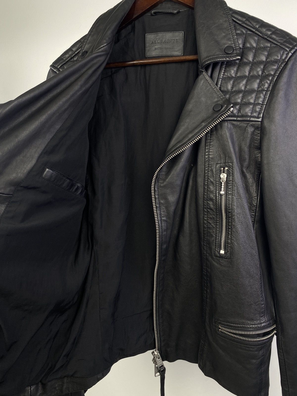 Allsaints AllSaints Rowley Leather Biker Jacket Size US XS / EU 42 / 0 - 12 Thumbnail