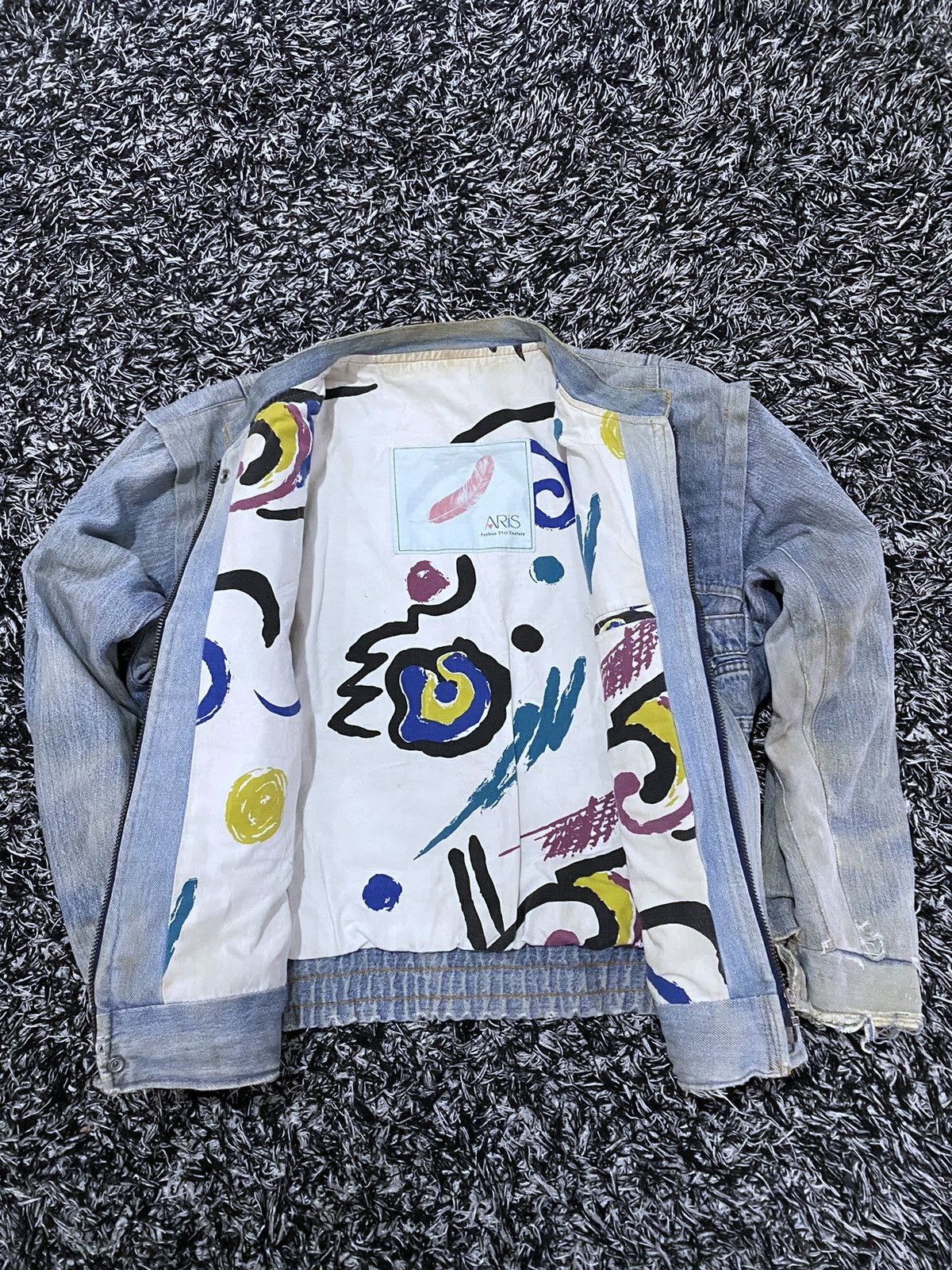Aria Stressed Depressed Denim Jacket Size US M / EU 48-50 / 2 - 6 Thumbnail