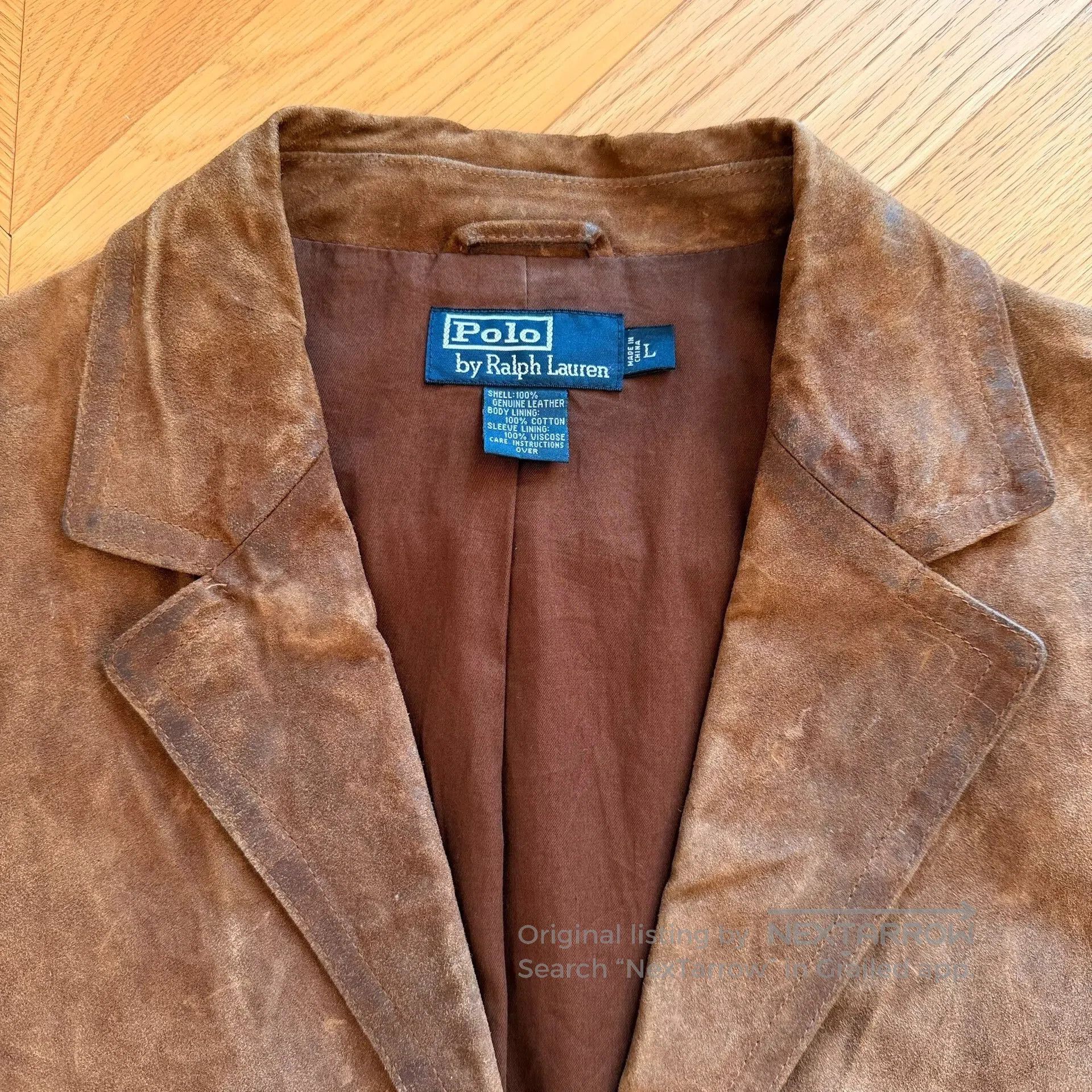 RLX Ralph Lauren Vintage Brown Leather Hunting Jacket. Size US L / EU 52-54 / 3 - 3 Thumbnail