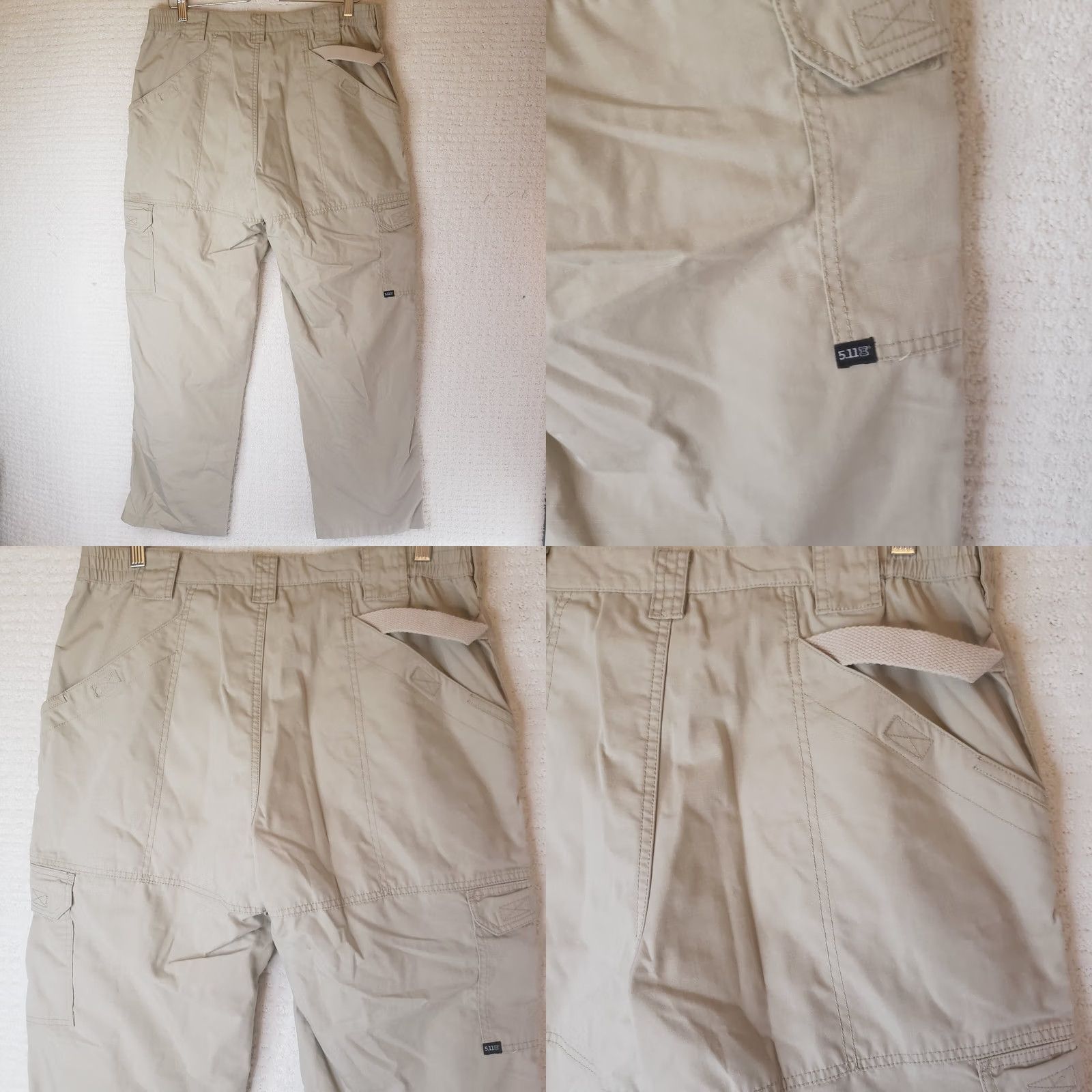 Vintage 5.11 Tactical Pants Mens 36x32 Beige Cargo Patrol 511 Military Shooting Pants Regular 36 Beige Army Outdoor Cargo Pocket Elastic Waist Pockets Logo Size US 36 / EU 52 - 9 Thumbnail