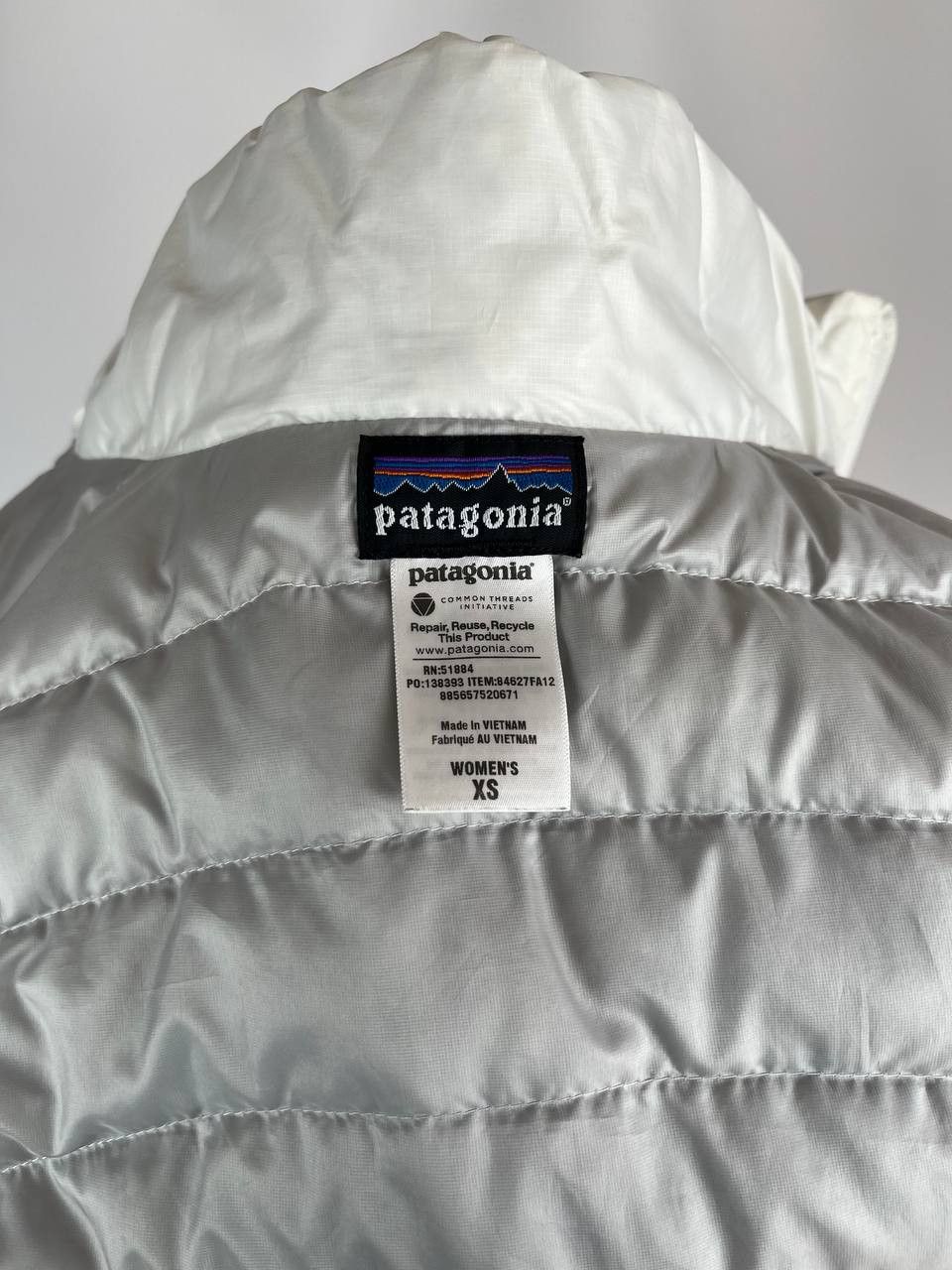 Patagonia Patagonia Down Vest White Zip Quilted Puffer Style (0431) Size XS / US 0-2 / IT 36-38 - 6 Thumbnail