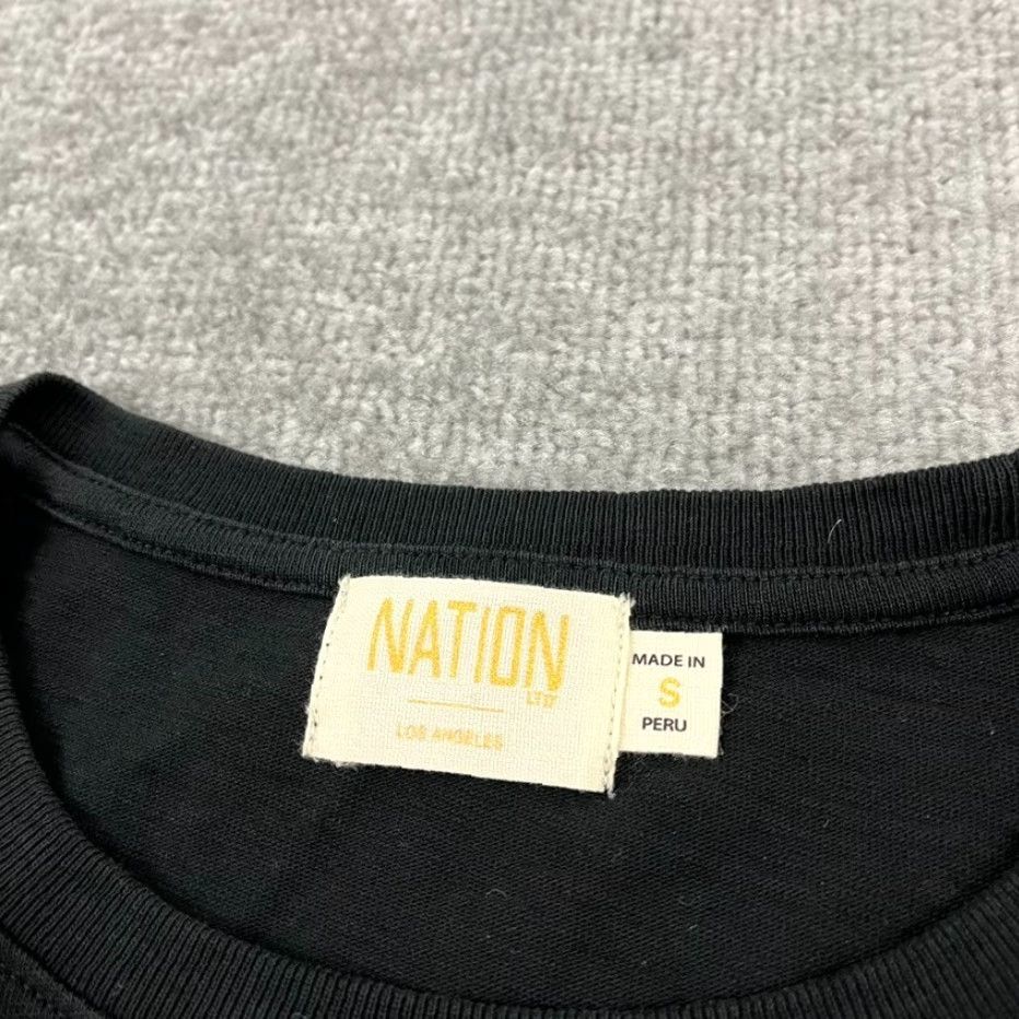 P.E Nation NATION LTD Kiana Shirt Womens Small Black Crewneck Gold Button Sleeve Preppy Top Size S / US 4 / IT 40 - 3 Thumbnail