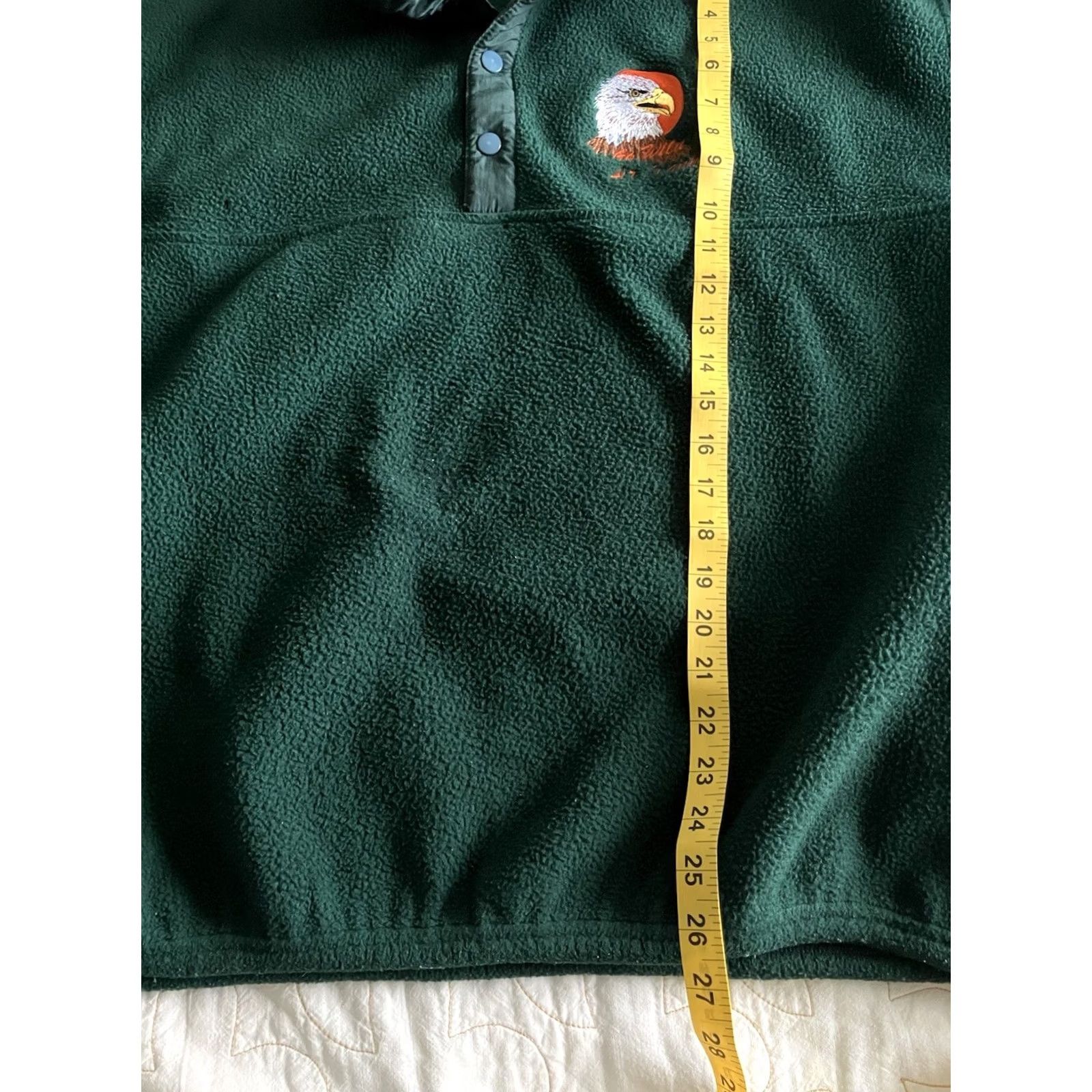 Vintage VINTAGE Kobe Sherpa Green Pullover Quarter Snap Bald Eagle Sweater XXL Mens Pullover Green Bald Eagle 90s Size US XXL / EU 58 / 5 - 5 Thumbnail
