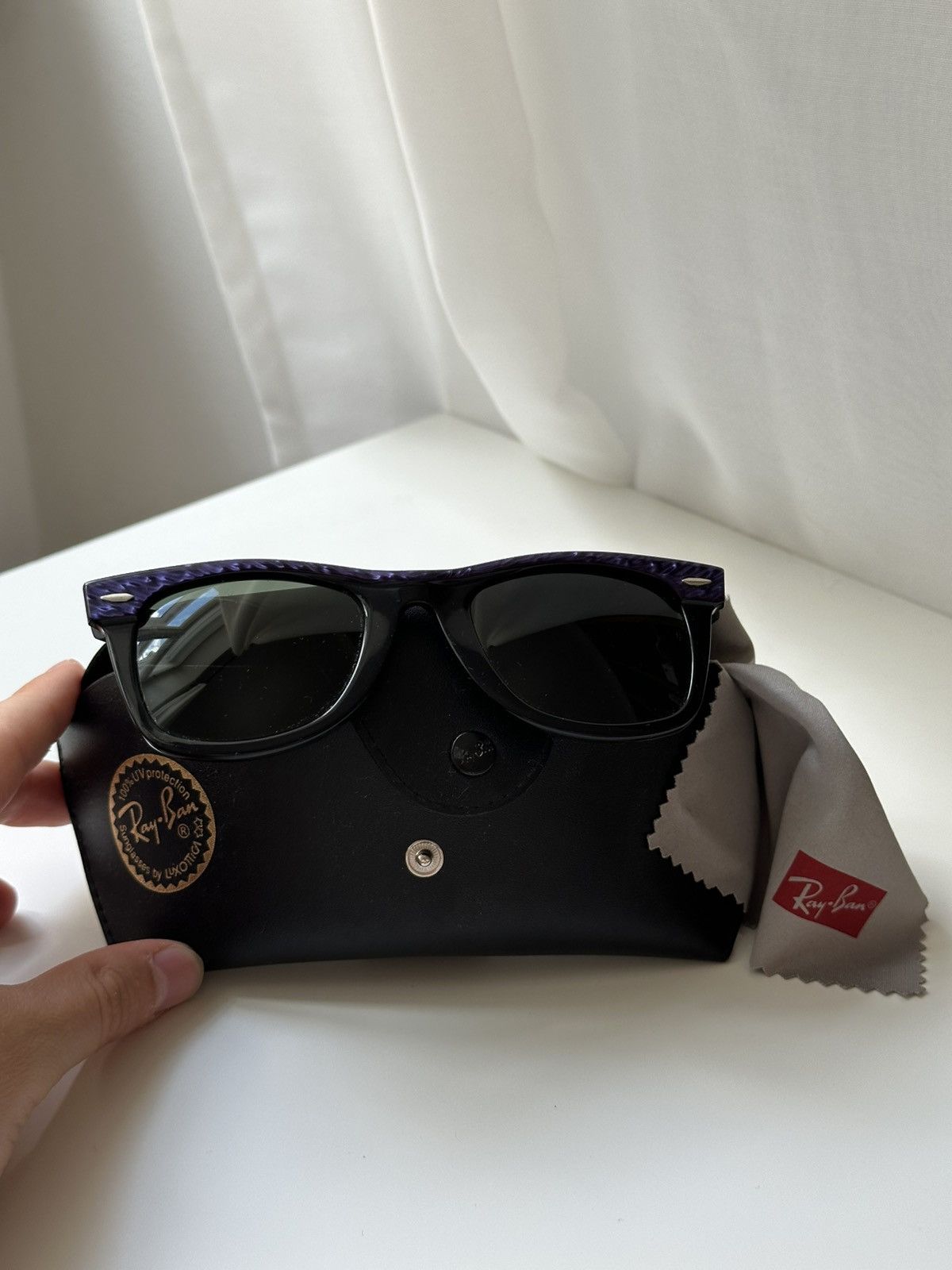 RayBan Ray Ban B&L Vintage Made Unisex in USA Purple Sunglasses Size ONE SIZE - 4 Thumbnail