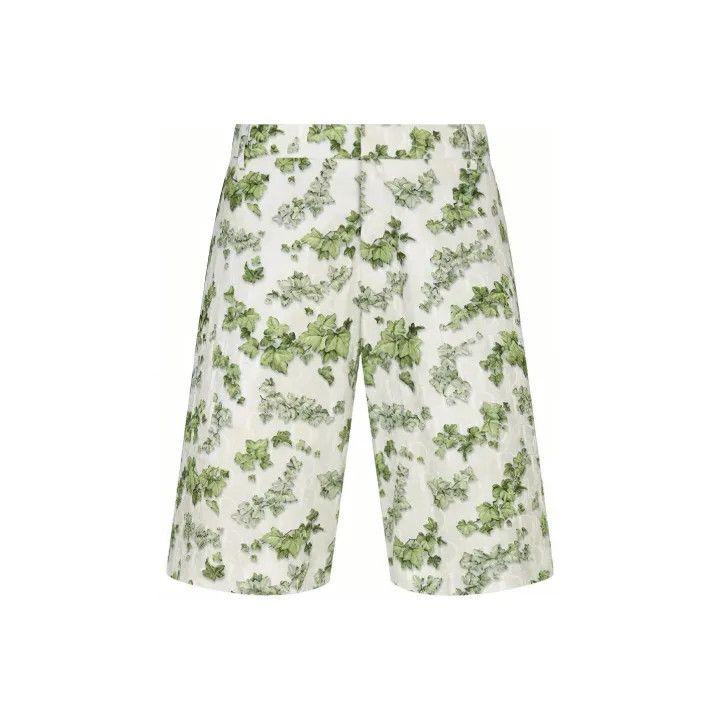 Dior Dior Green Floral Print Loose Shorts 0079 Size US 44 / EU 60 - 1 Thumbnail