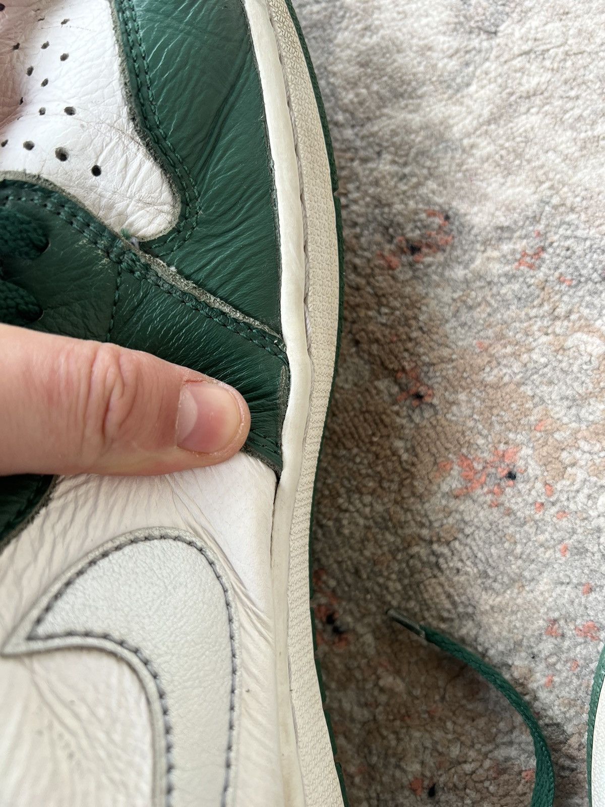 Jordan Brand Nike Air Jordan 1 High OG Green White Size US 14 / EU 47 - 22 Thumbnail