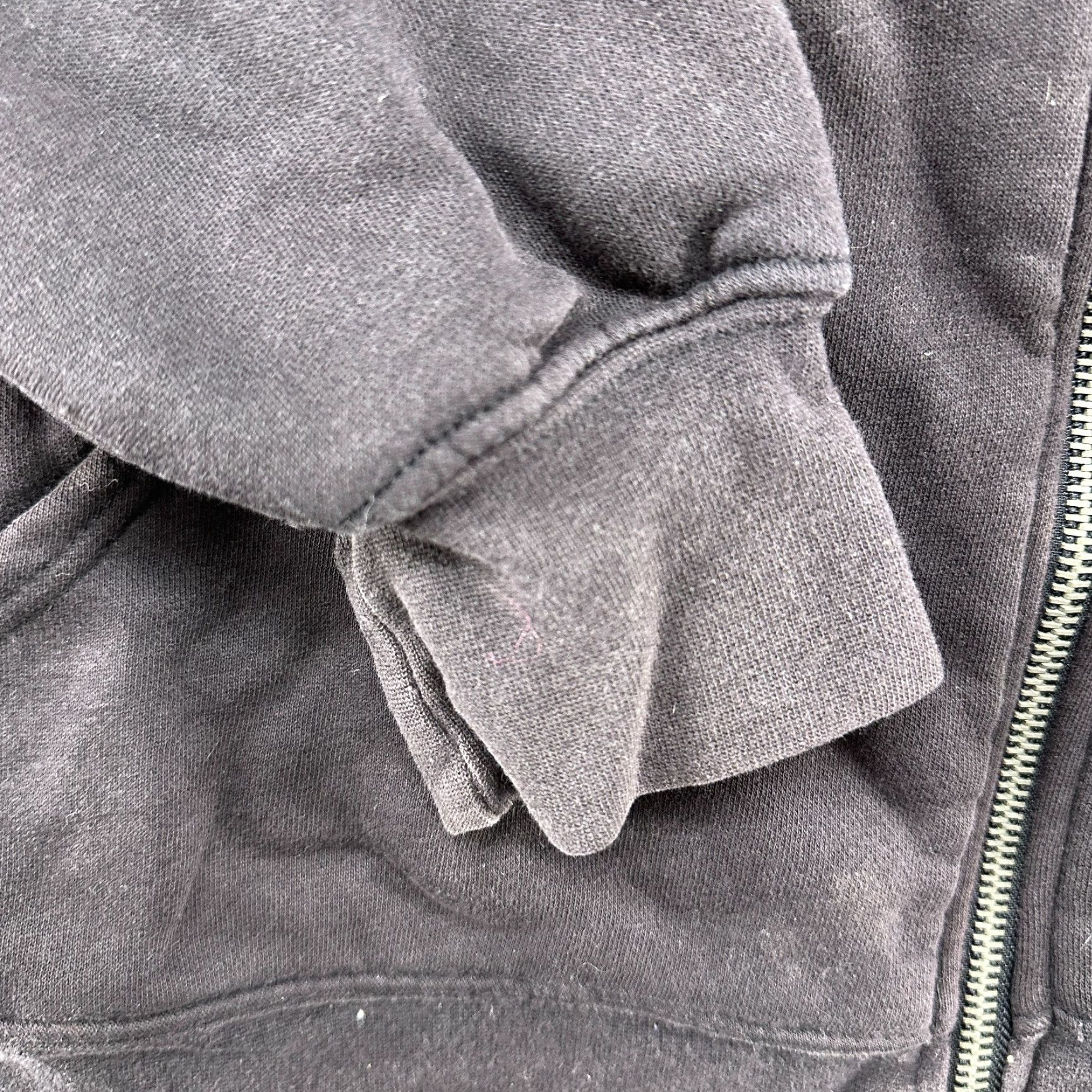 Joe Boxer VINTAGE Joe Boxer Hoodie Mens Small Black Full Zip Thermal Lined Sun Faded Y2K Size US S / EU 44-46 / 1 - 5 Thumbnail