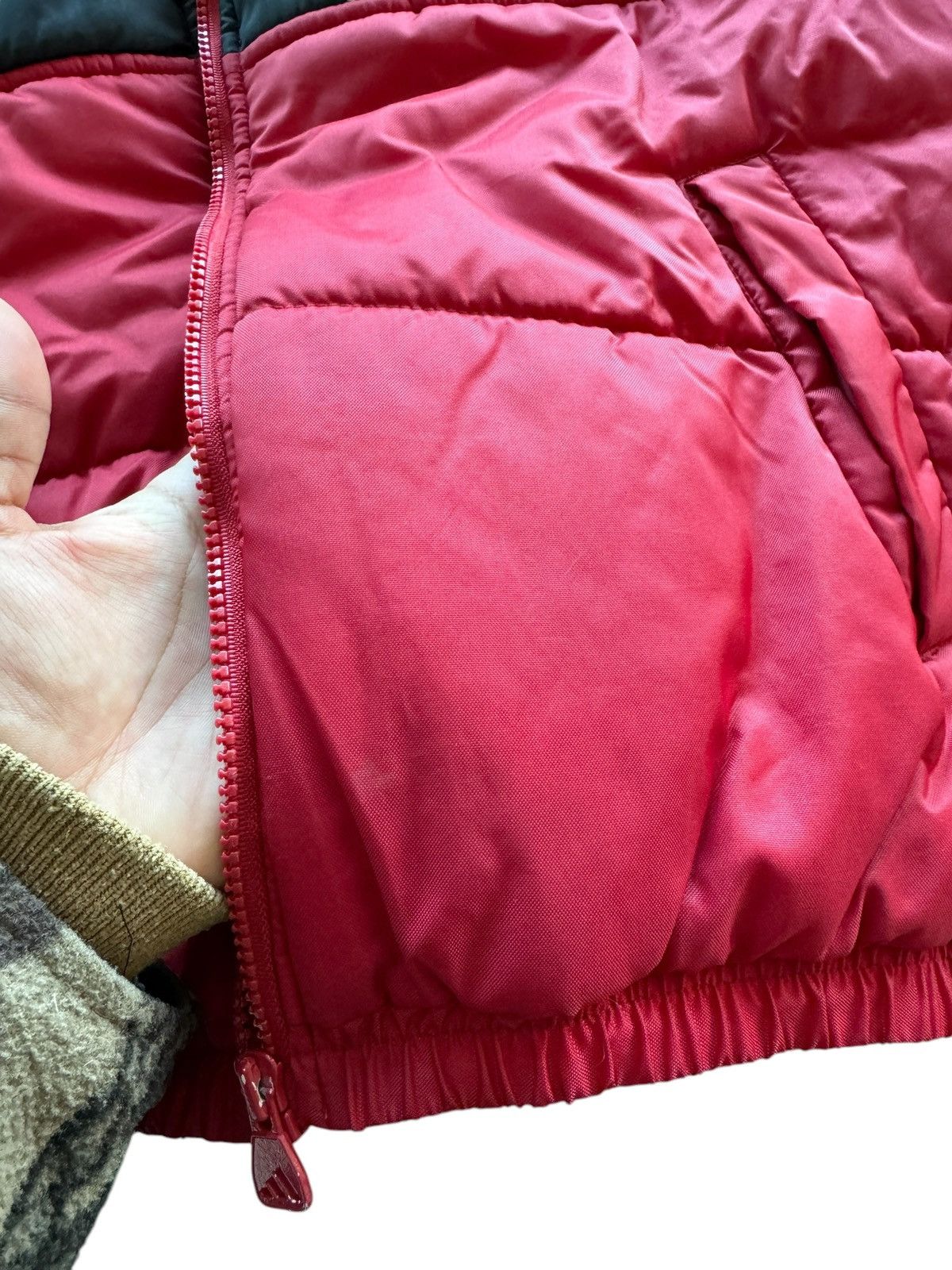 Adidas × Vintage Vintage Adidas Embroidered Double Sided Logo Puffer Hoodie Size L / US 10 / IT 46 - 12 Thumbnail