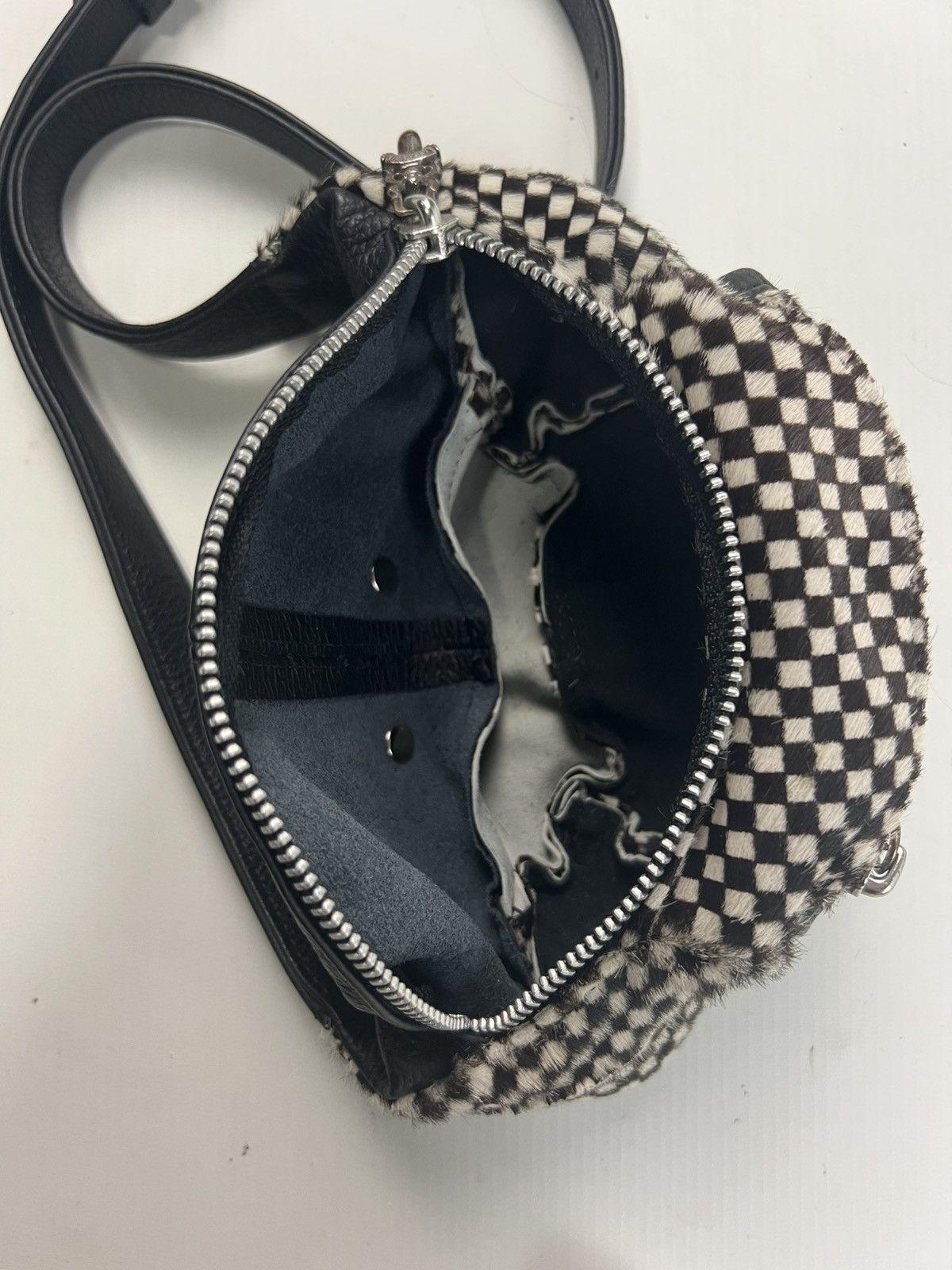Chrome Hearts CHROME HEARTS CHECKERED PONYHAIR SATCHEL SNAT BAG SZ:OS Size ONE SIZE - 9 Thumbnail