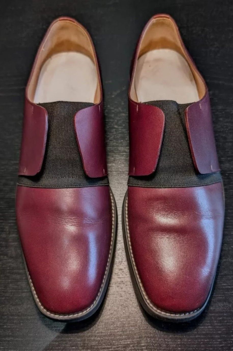 Maison Margiela Maison Martin Margiela Men's Slip on Shoes Burgundy EU 45 Size US 12 / EU 45 - 1 Thumbnail