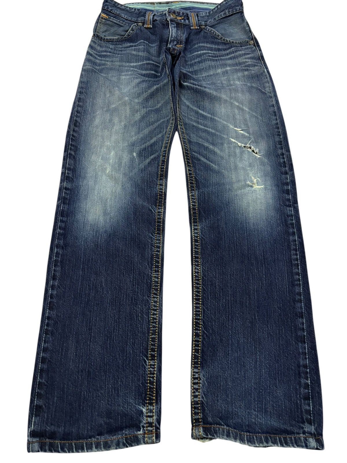 Edwin Vtg Edwin XV Japan Distressed Jeans Size US 29 - 1 Thumbnail