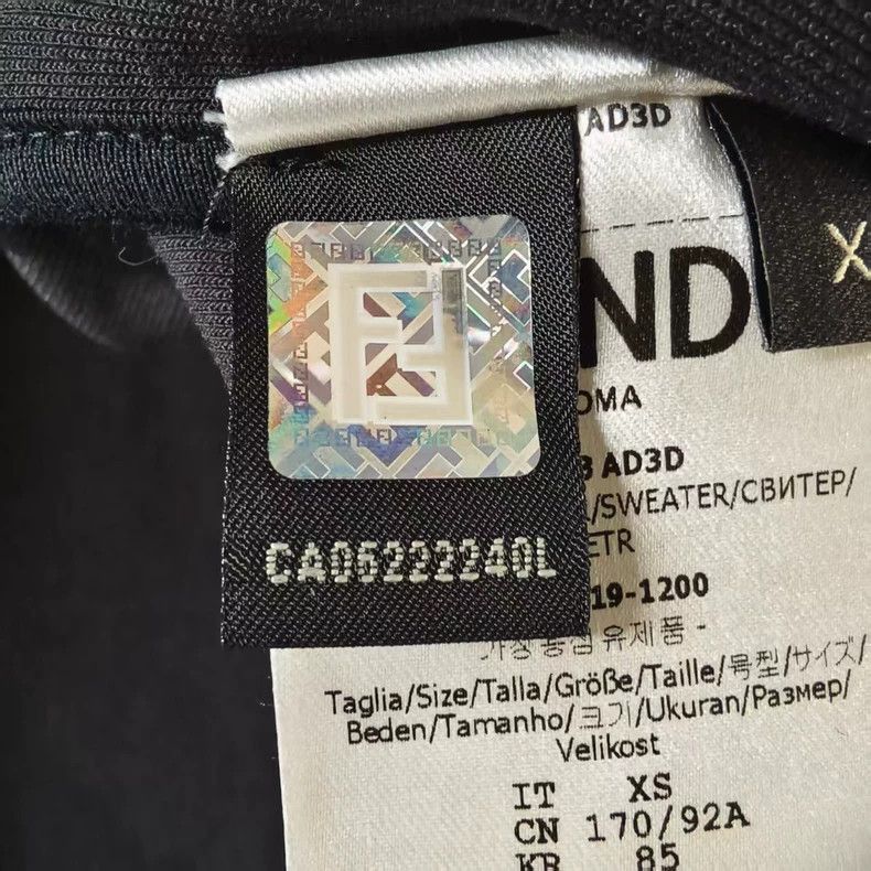 Fendi Fendi Fendi Zipper Hoodie with Logo Design-2506 Size US XS / EU 42 / 0 - 4 Thumbnail