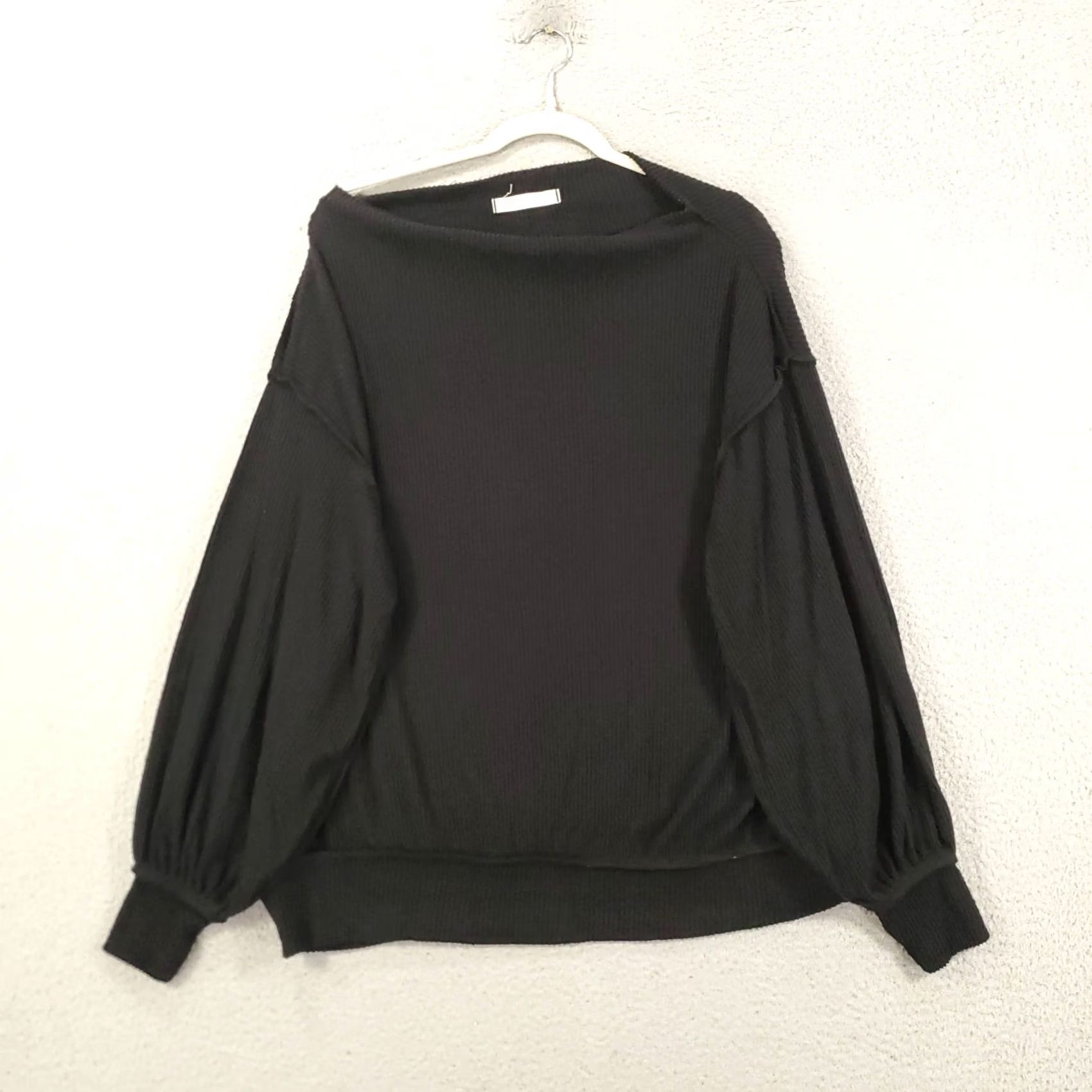 Vintage We The Free Sweater Womens XS Black Oversized Lightweight Fuzzy Stretchy Top Size XS / US 0-2 / IT 36-38 - 2 Thumbnail