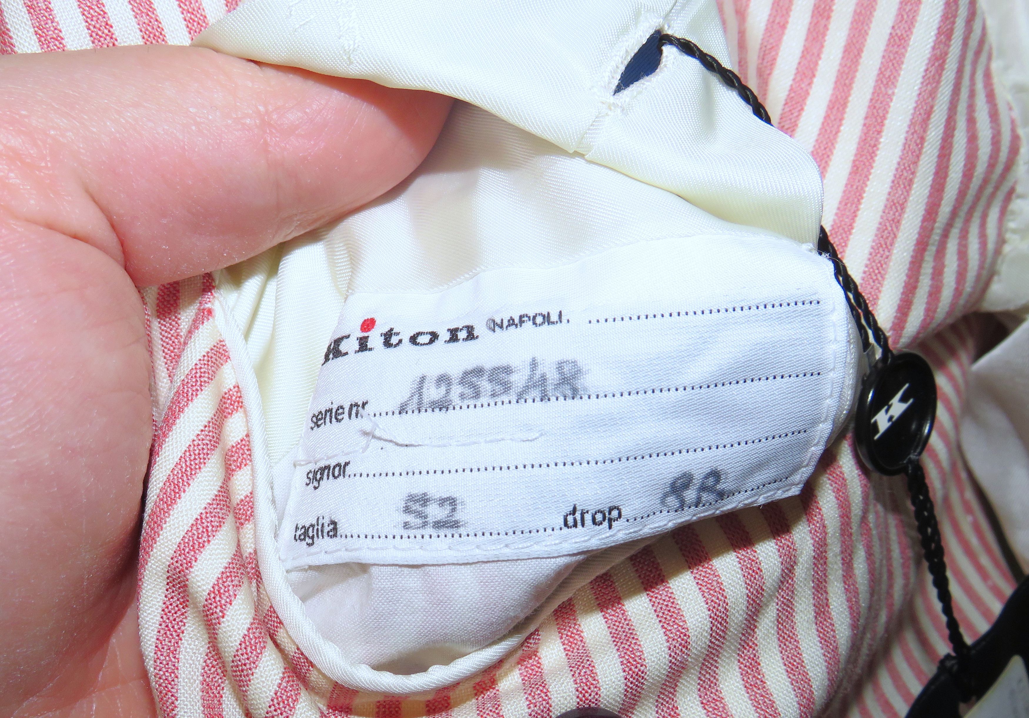 Kiton Cashmere Blend White Red Stripe Three/Two Blazer 42R NWT Size 42R - 15 Thumbnail