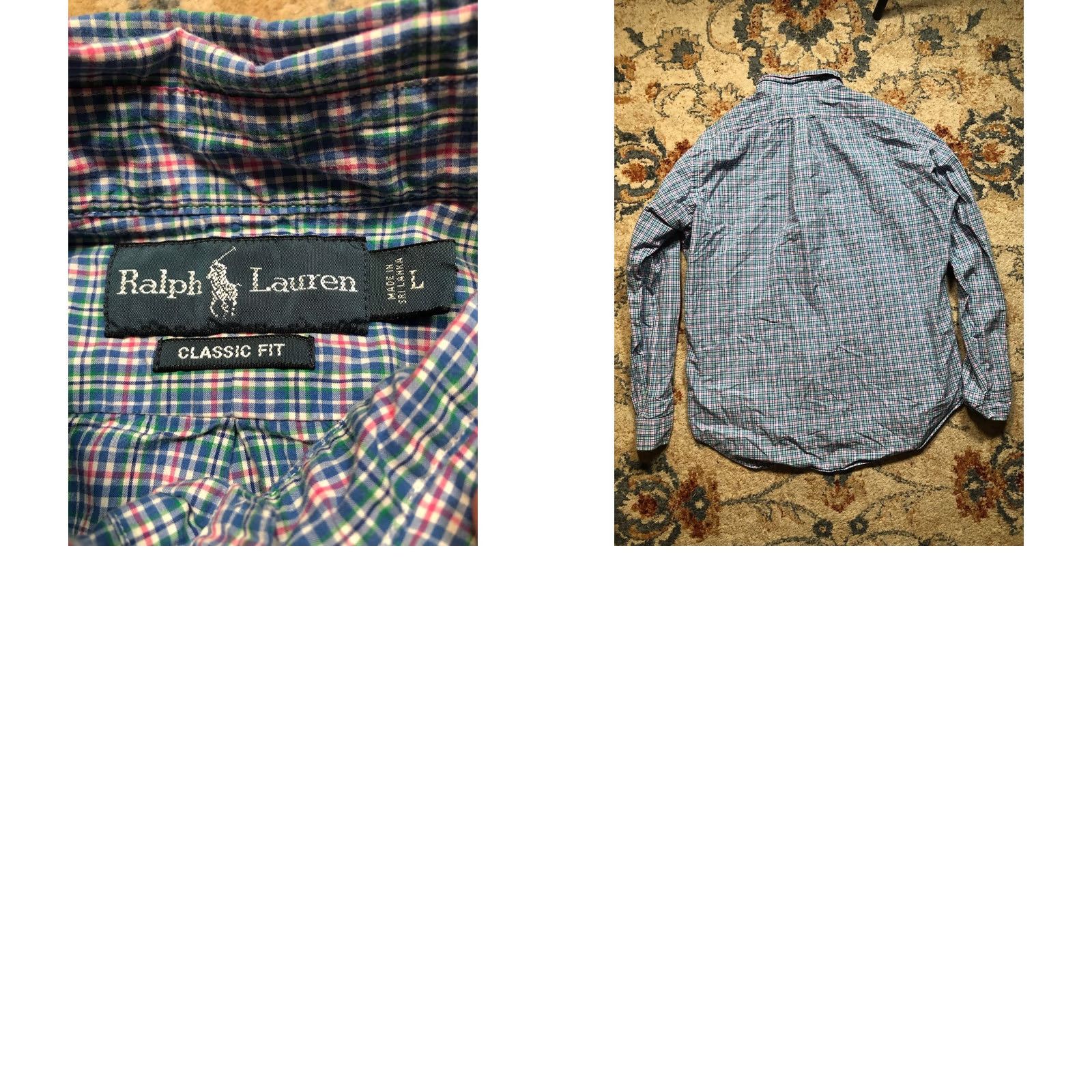 Ralph Lauren Ralph Lauren Shirt Mens Large Multicolor Madras Plaid Classic Fit Button-Up Long Sleeve Collared Logo Embroidered Cotton Woven Casual Business Size US L / EU 52-54 / 3 - 8 Thumbnail